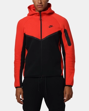 Adventure-Ready Wear Nike Sportswear Tech Fleece Windrunner Full-Zip Hoodie Jacket Lt Crimson/Black