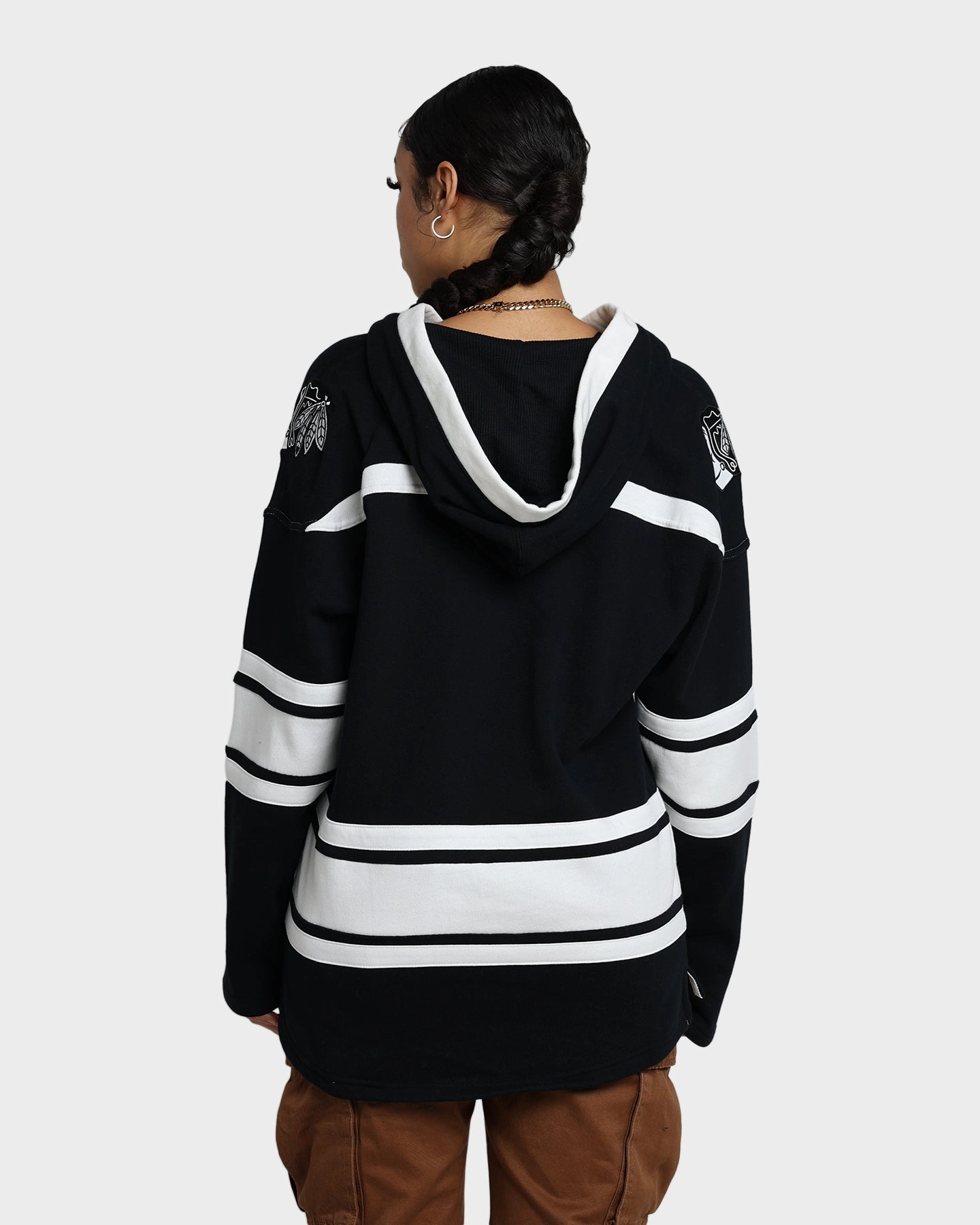 Pullover 47 Brand Chicago Blackhawks Superior Lacer Hoodie Jet Black
