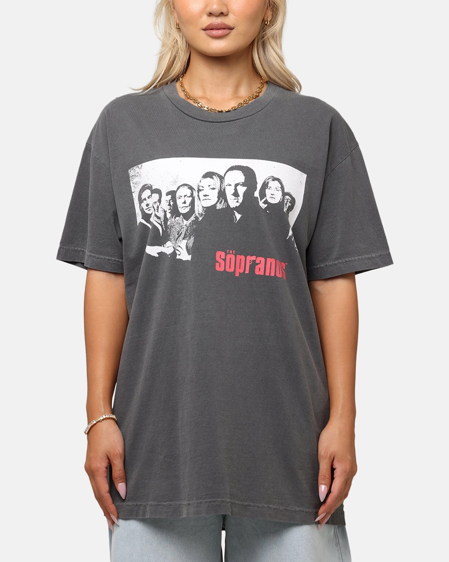 The Sopranos Post Established 1999 Vintage T-Shirt Faded Black Casual Layer