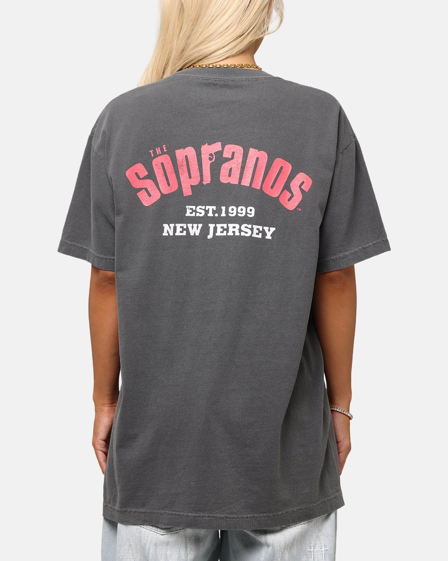 UltraSoftBrushedInterior Timeless Layer The Sopranos Post Established 1999 Vintage T-Shirt Faded Black
