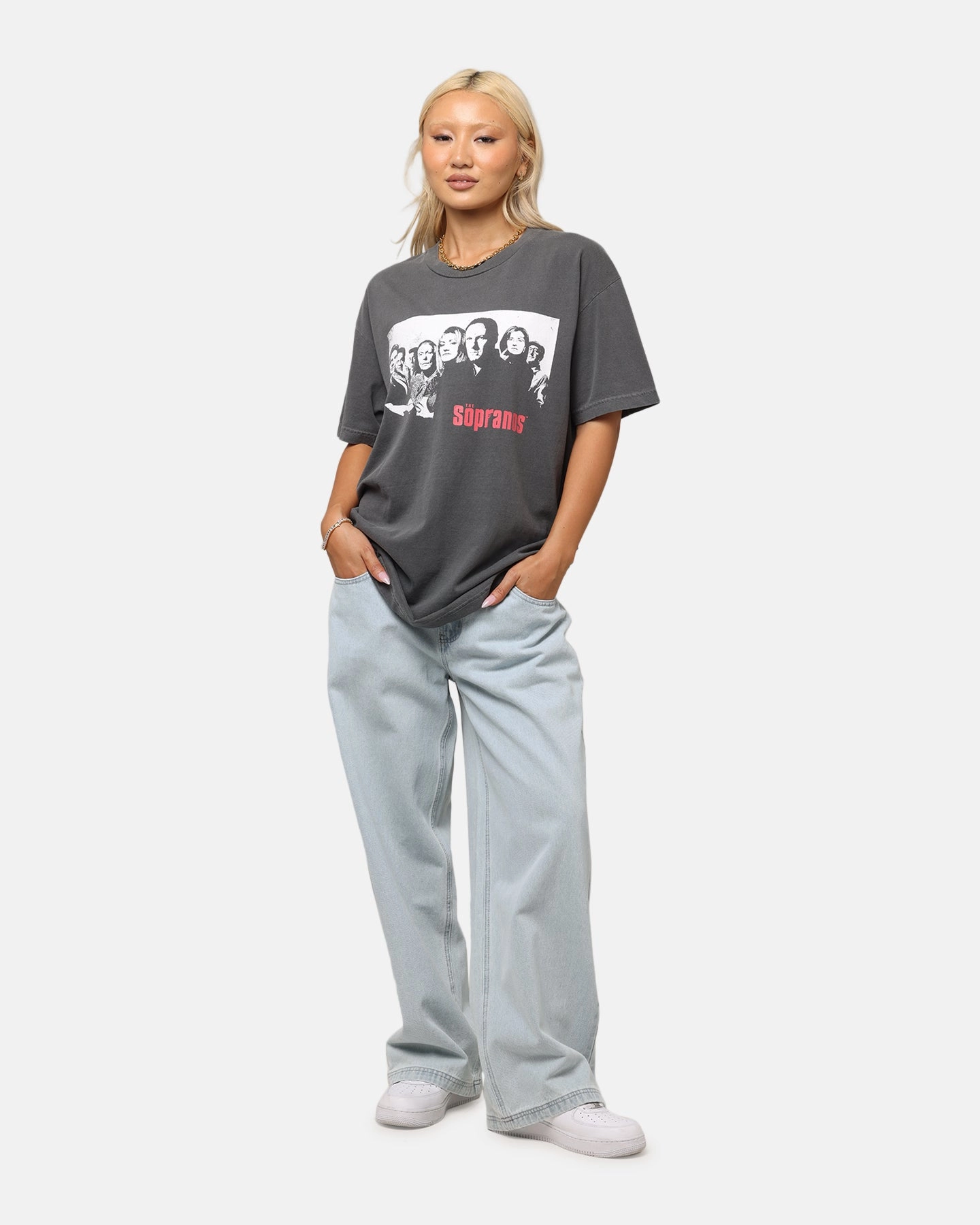 The Sopranos Post Established 1999 Vintage T-Shirt Faded Black Classic Outfit Style