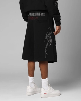 Loiter Opaque Sweat Shorts Black anti static coating water sports use