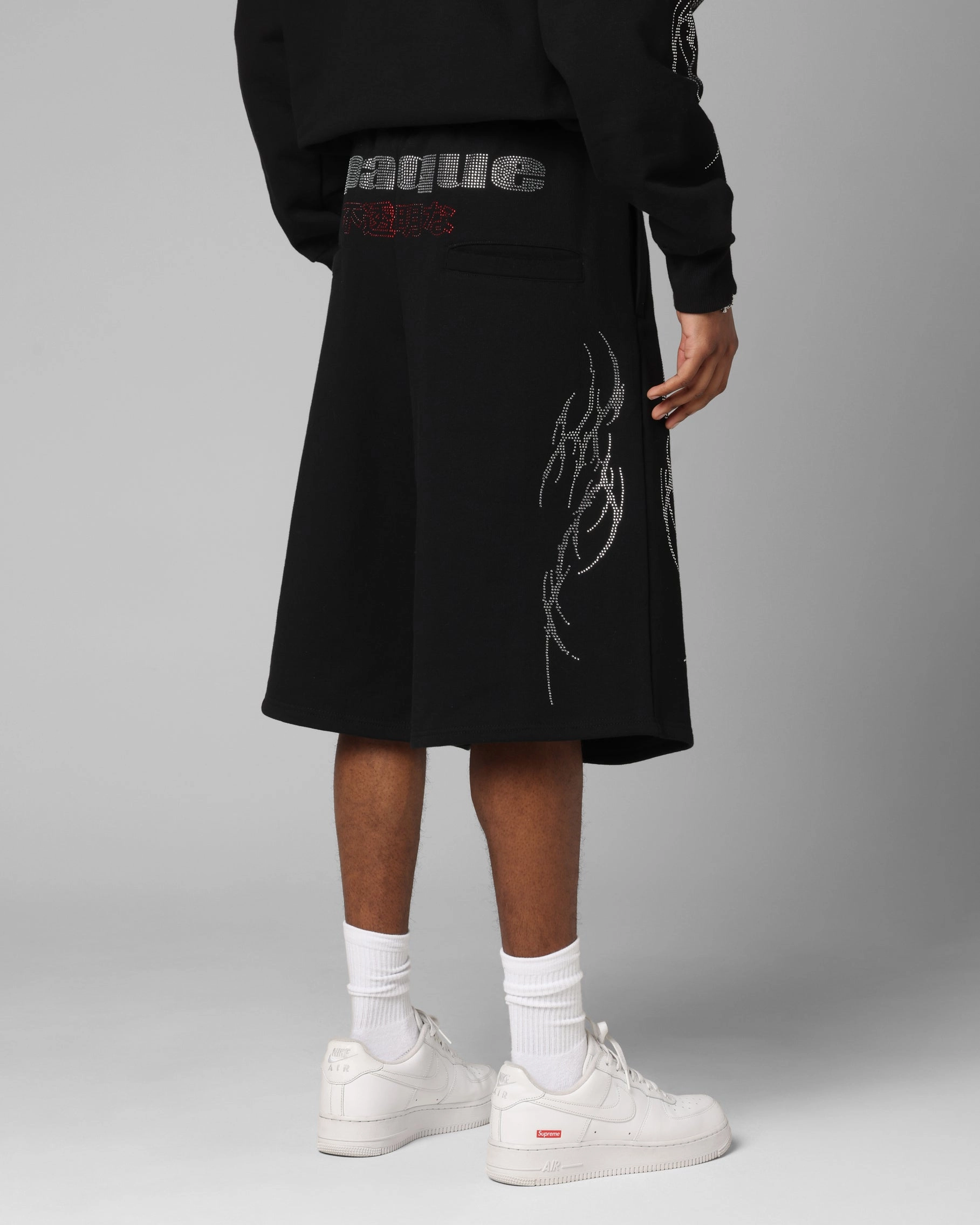 Loiter Opaque Sweat Shorts Black anti static coating water sports use