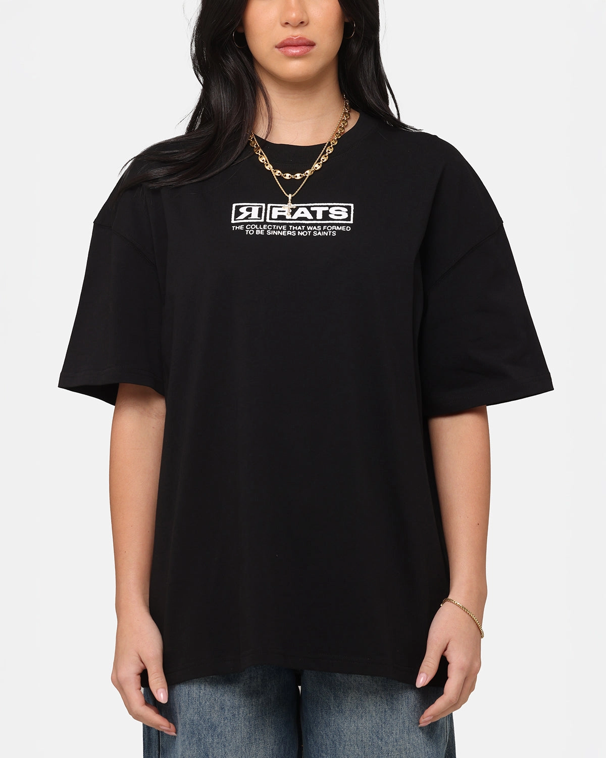 Lightweight Look Timeless Layer Goat Crew AI T-Shirt Black