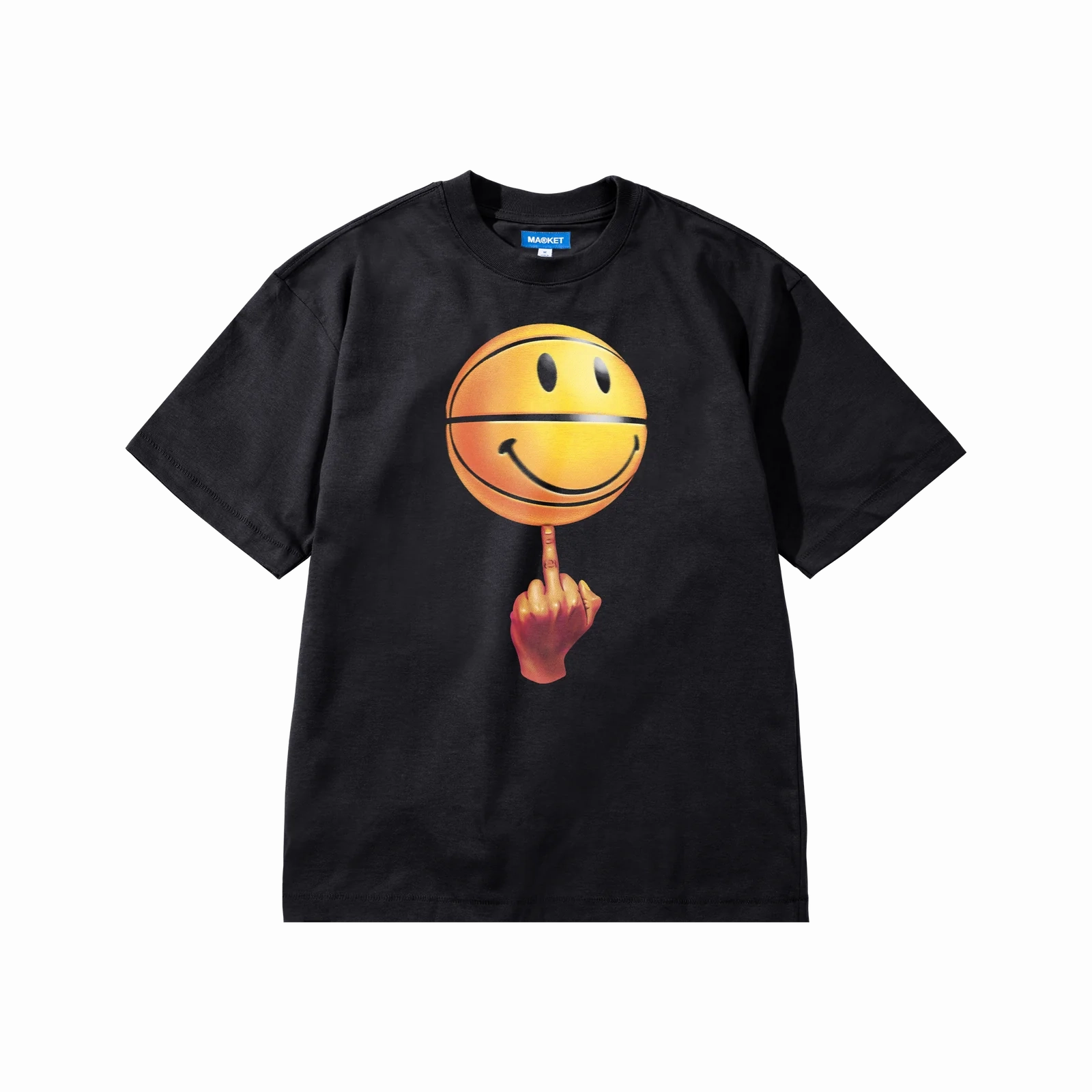 Market Smiley Good Game T-Shirt 'Black' Light Comfort Style Quick Fit