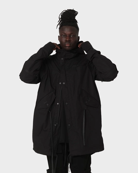 Drop Hood Style Base-layer The Anti Order God Jacket Black