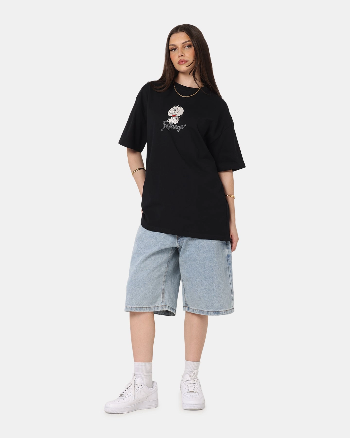 Bold Statement Lightweight Fashion X-Large Off Leash T-Shirt Black