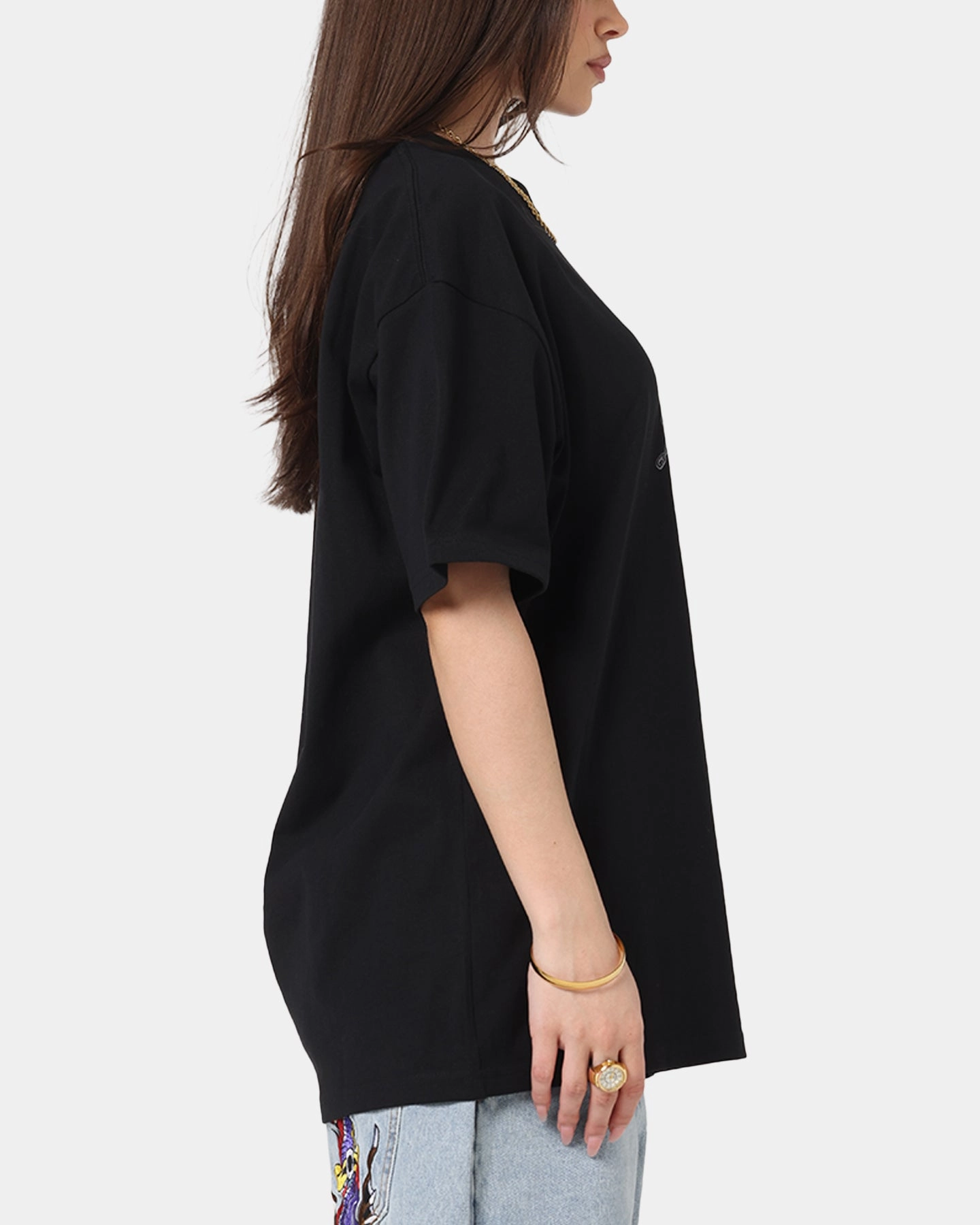 Floral Print X-Large Off Leash T-Shirt Black