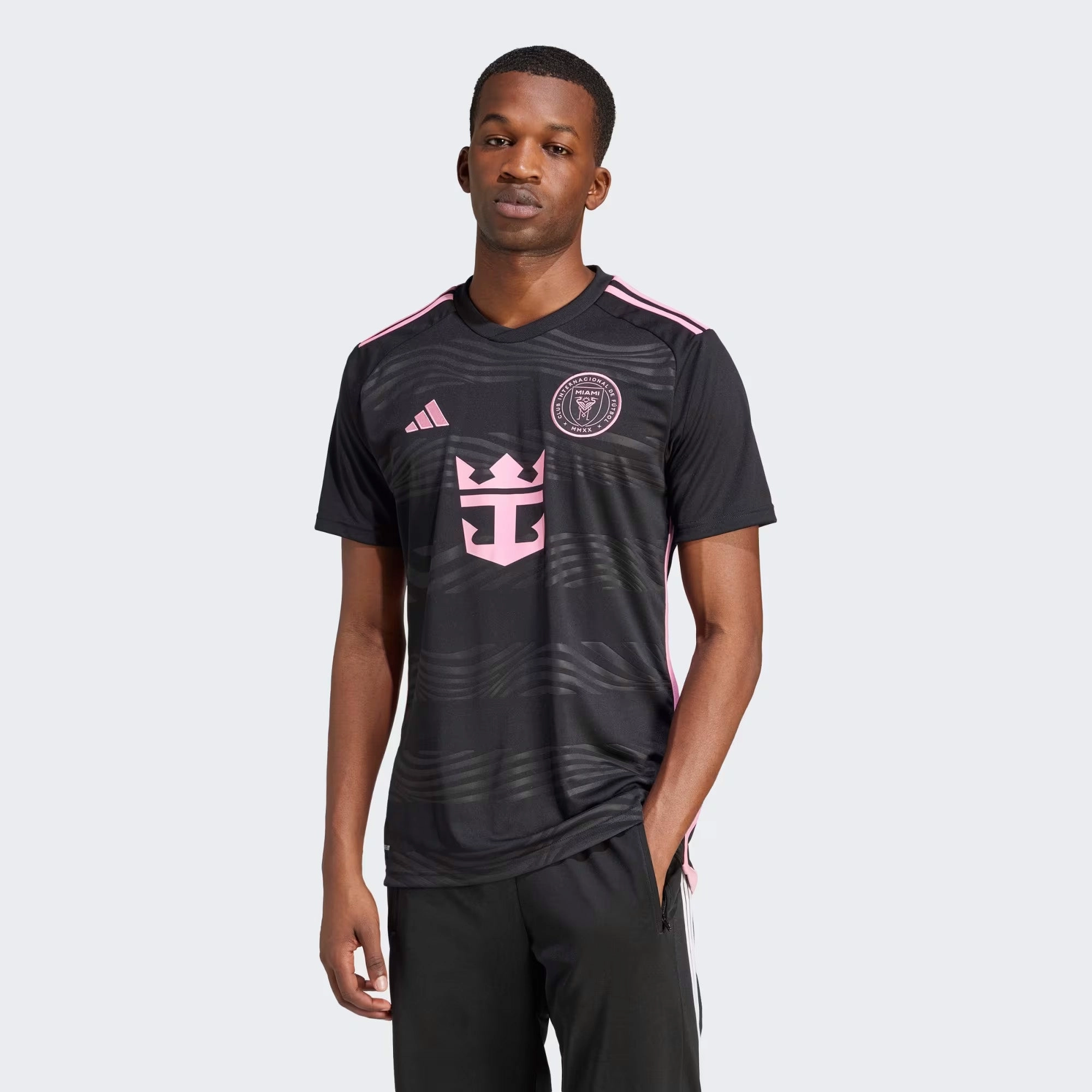 Classic Color Thermal Regulation Fabric Adidas Inter Miami CF Messi Away Jersey 'Black'