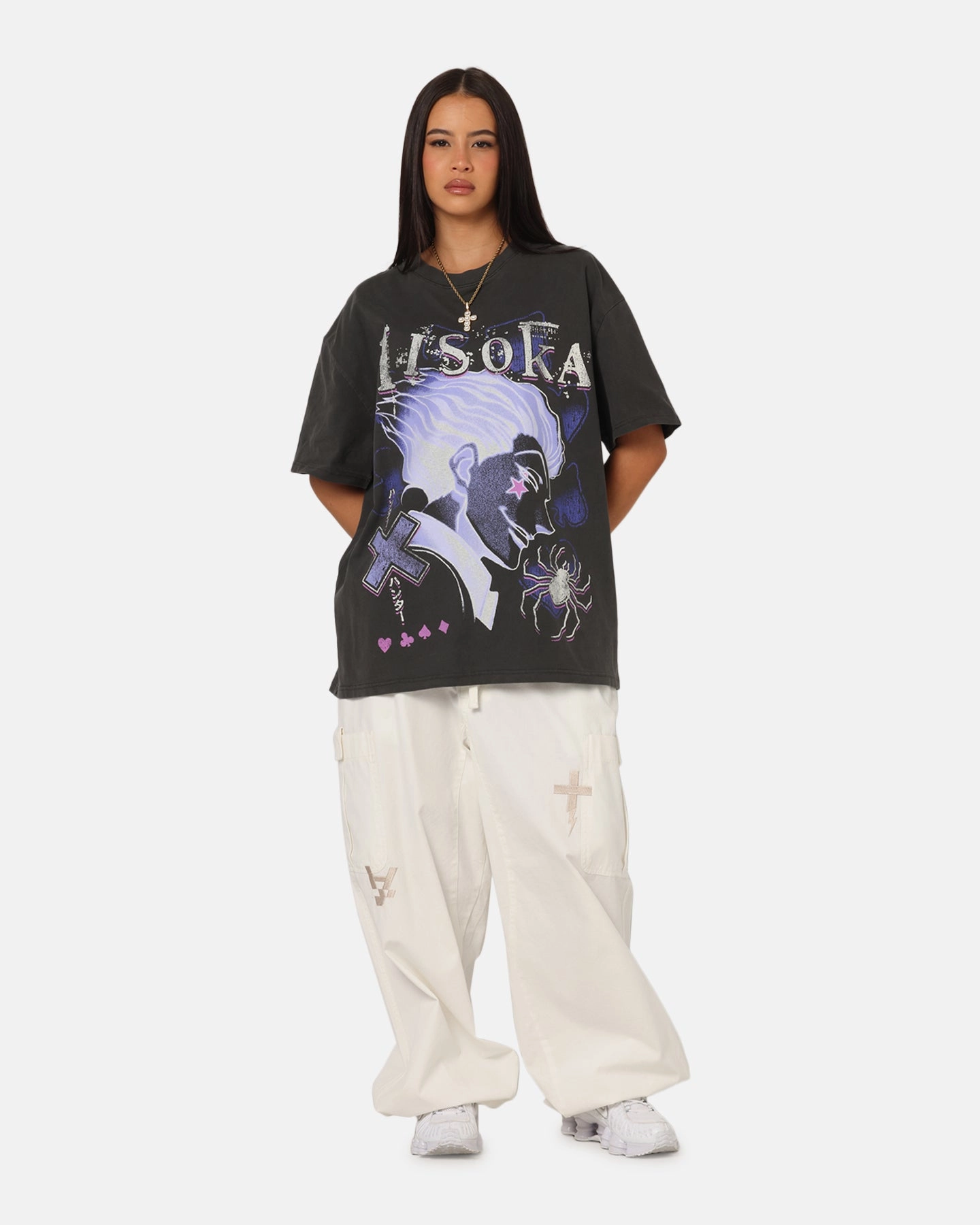 Comfy Essentials Wear City Look 73 Studio X  Hunter X Hunter Hisoka Heavyweight T-Shirt Black Wash