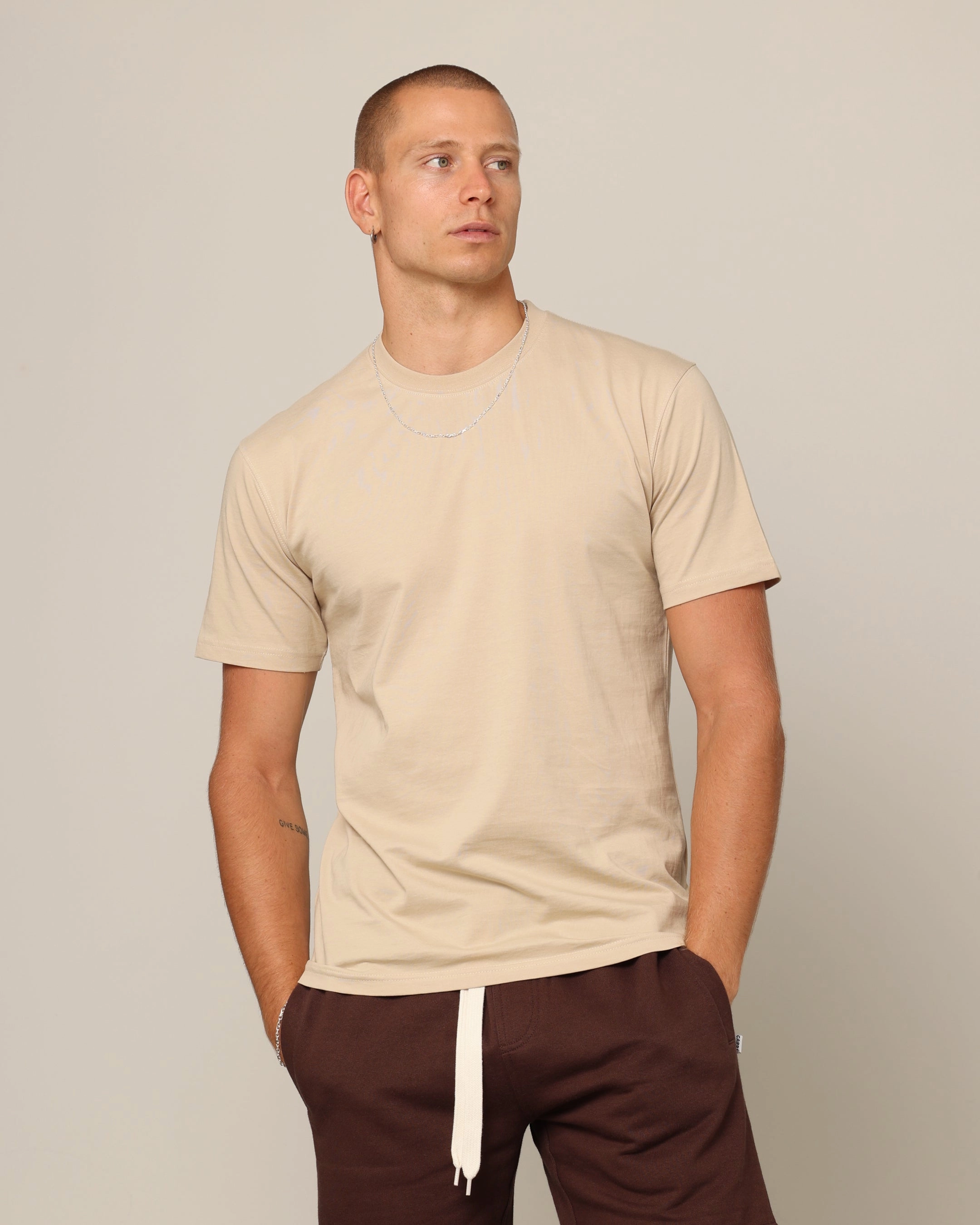 Carr?? Blanc Form T-Shirt Stone Modern Smart