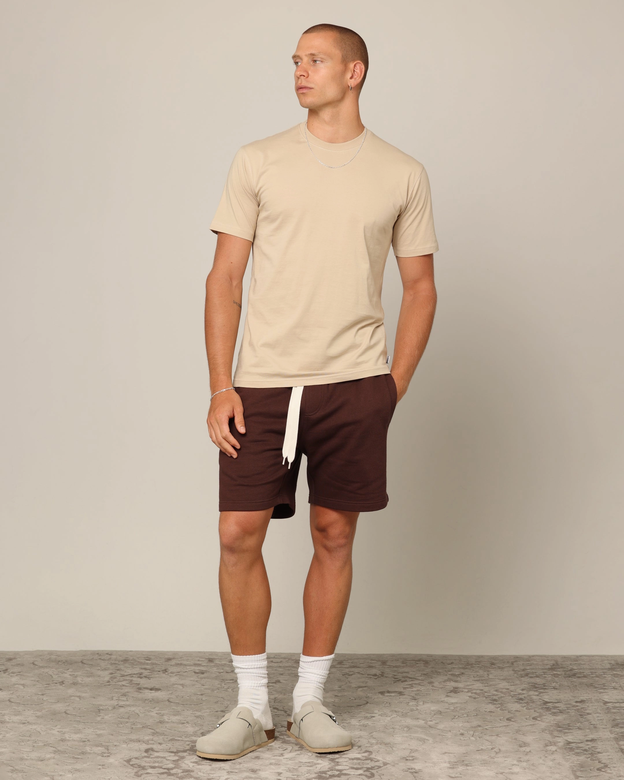 Carr?? Blanc Form T-Shirt Stone Cozy Wardrobe