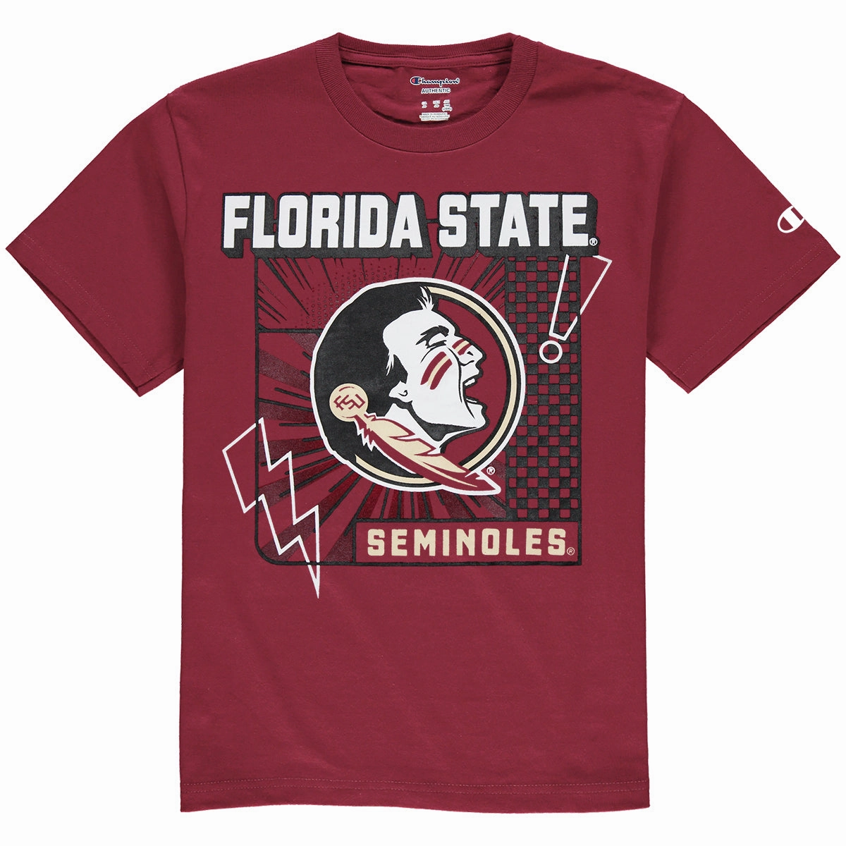 Champion Toddler Florida State Seminoles/Seminole Logo Design Short Sleeve T-shirt - Garnet Casual Layering