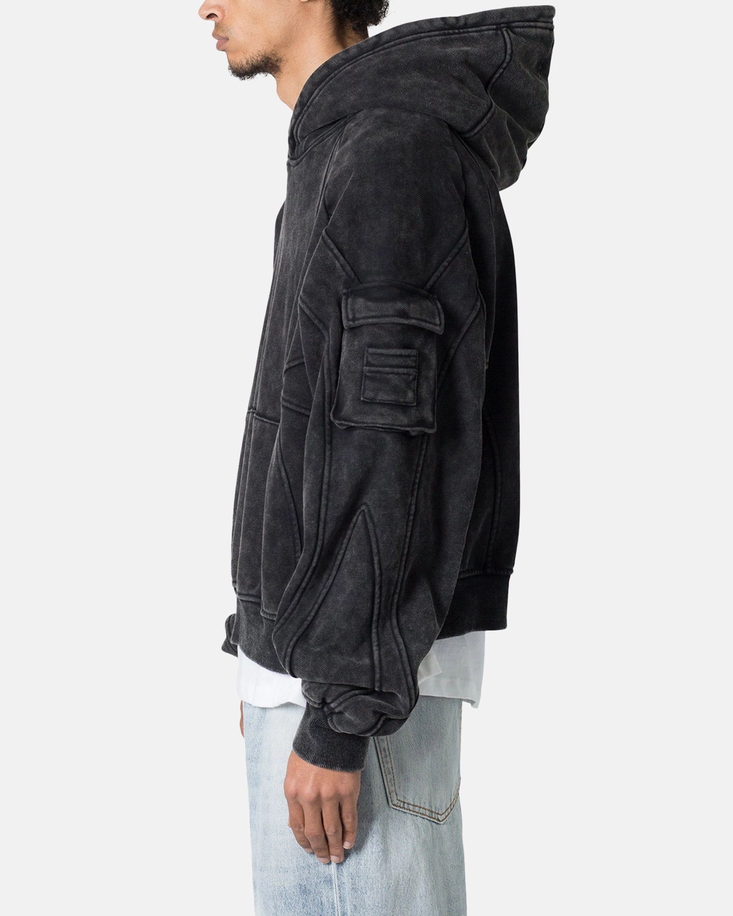 Quick Dry Coating MNML Pocket Hoodie Charcoal Grey