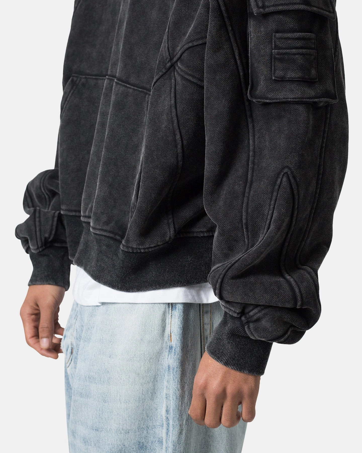 MNML Pocket Hoodie Charcoal Grey HeatRegulating
