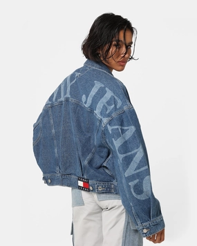 high - street buy Versatile Wear Tommy Jeans Women's Oversized Wide Sleeve Jacket Denim Medium 02