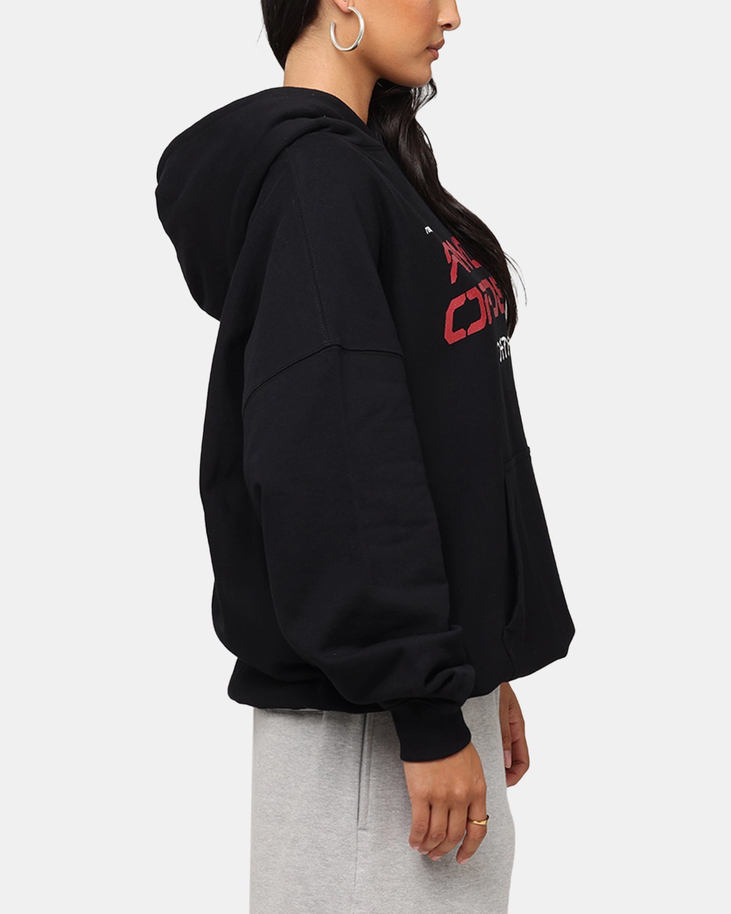 The Anti Order Tori Boxy Hoodie Black/Red Urban Fit