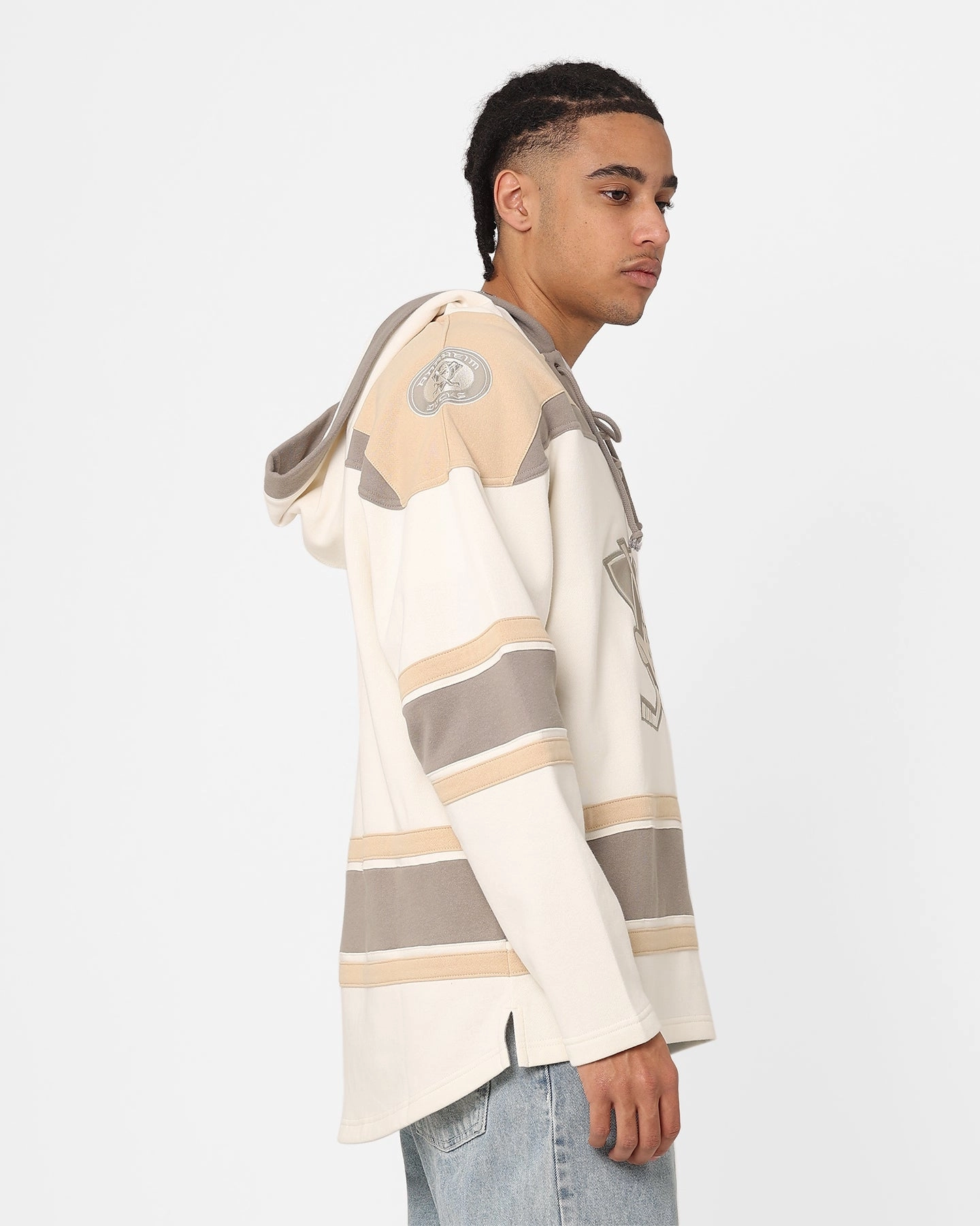 afternoon 47 Brand Anaheim Ducks Superior Lacer Hoodie Cream/Khaki