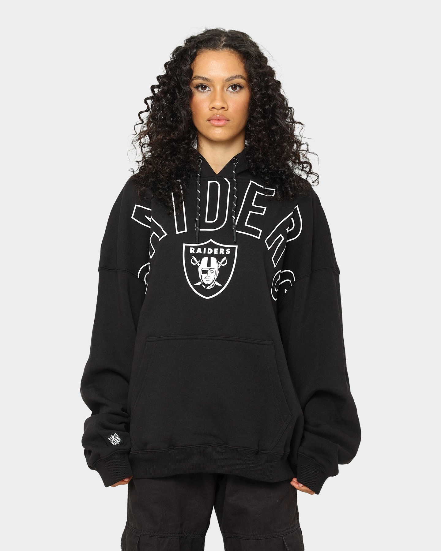 Majestic Athletic Las Vegas Raiders Tonals Oversized Hoodie Black Rugged Comfort