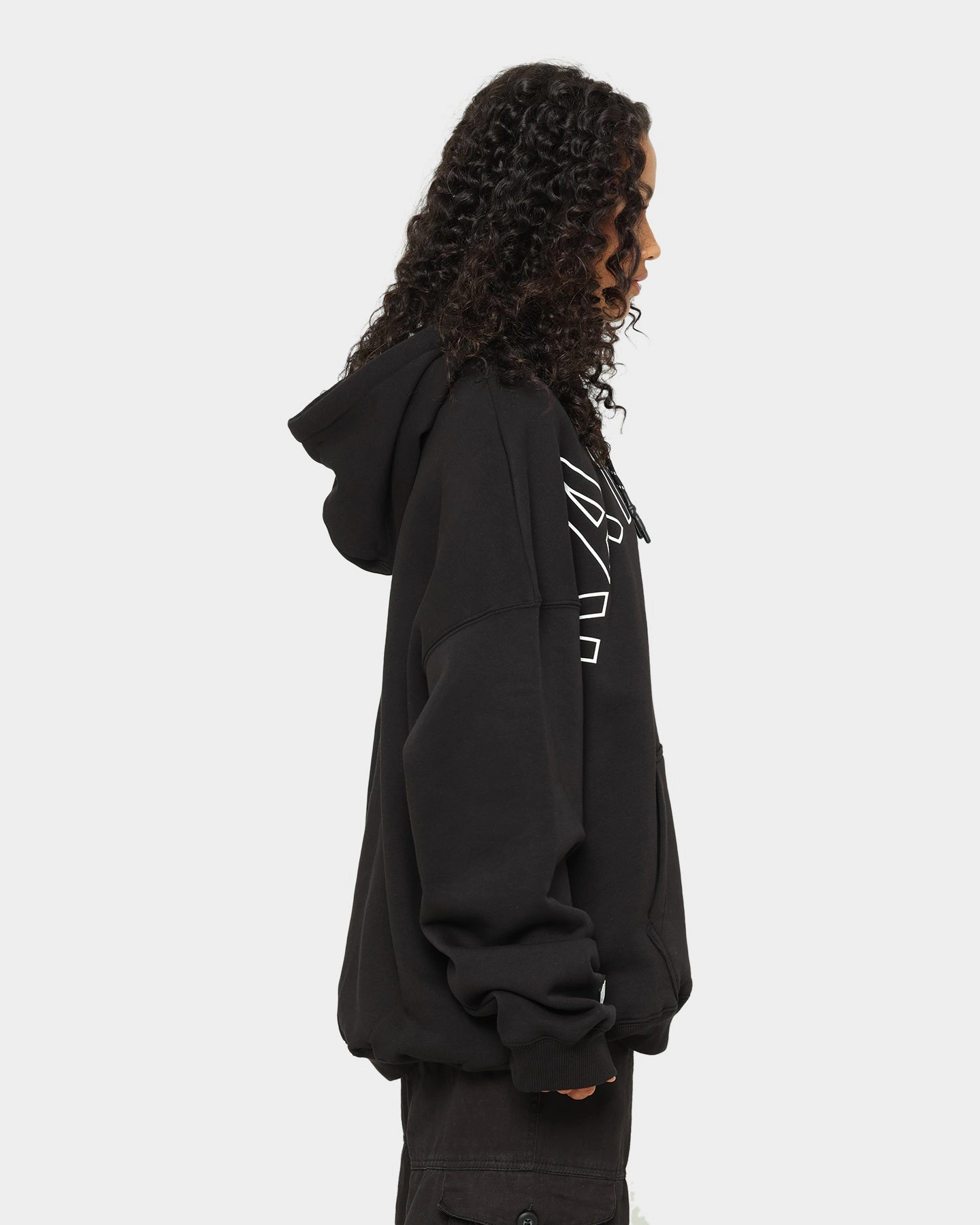 middle aged people Present Majestic Athletic Las Vegas Raiders Tonals Oversized Hoodie Black