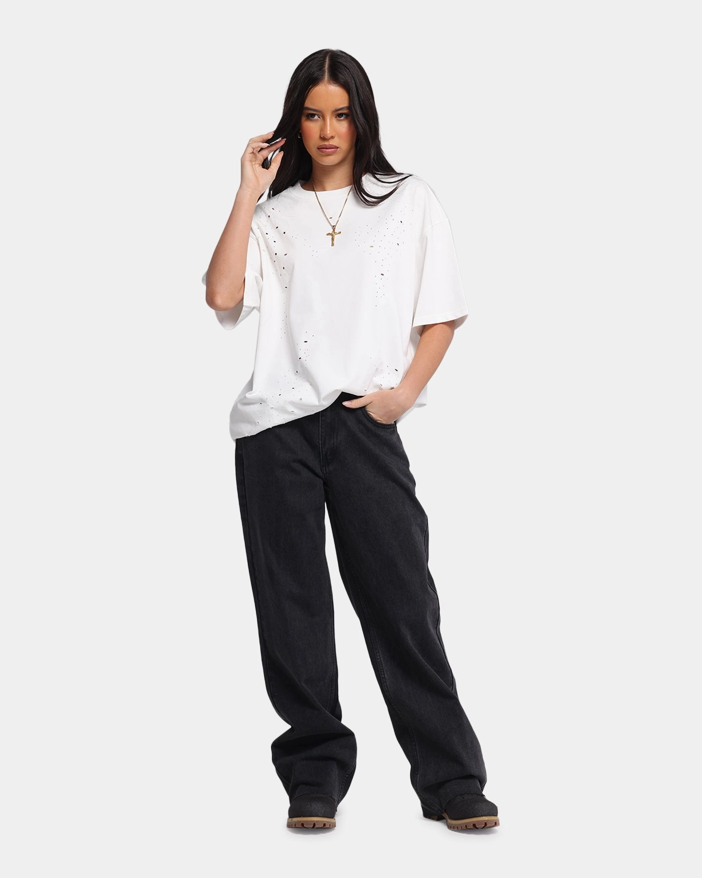 Festival Outfit Date Night Professional Wear Parent Style Evening Stroll Festival Outfit XXIII Women's Baggy Jeans Washed Black