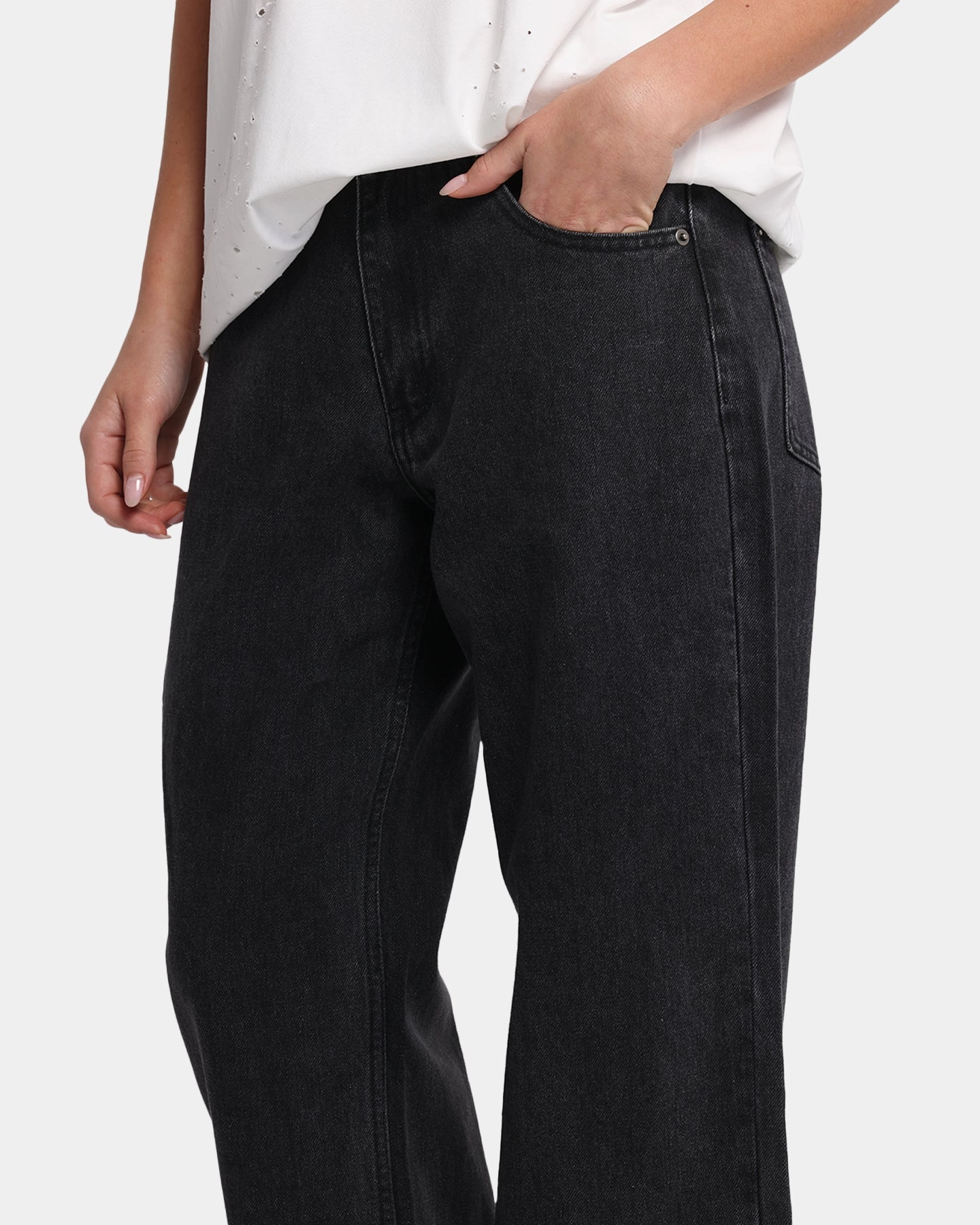 Athlete Fit Holiday Vibes XXIII Women's Baggy Jeans Washed Black