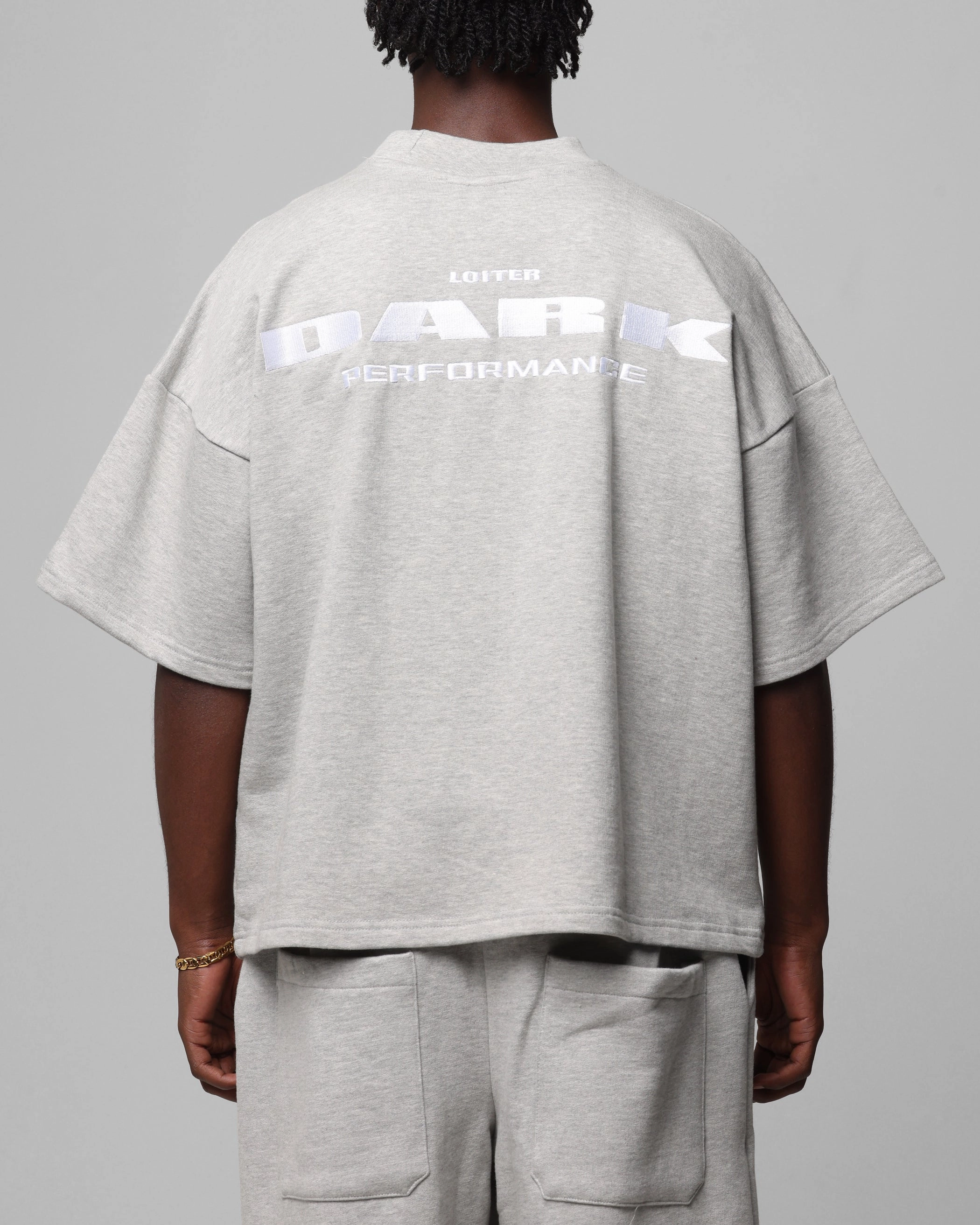 Loiter Dark Performance T-Shirt Grey Sporty Style Wear Daily Casual