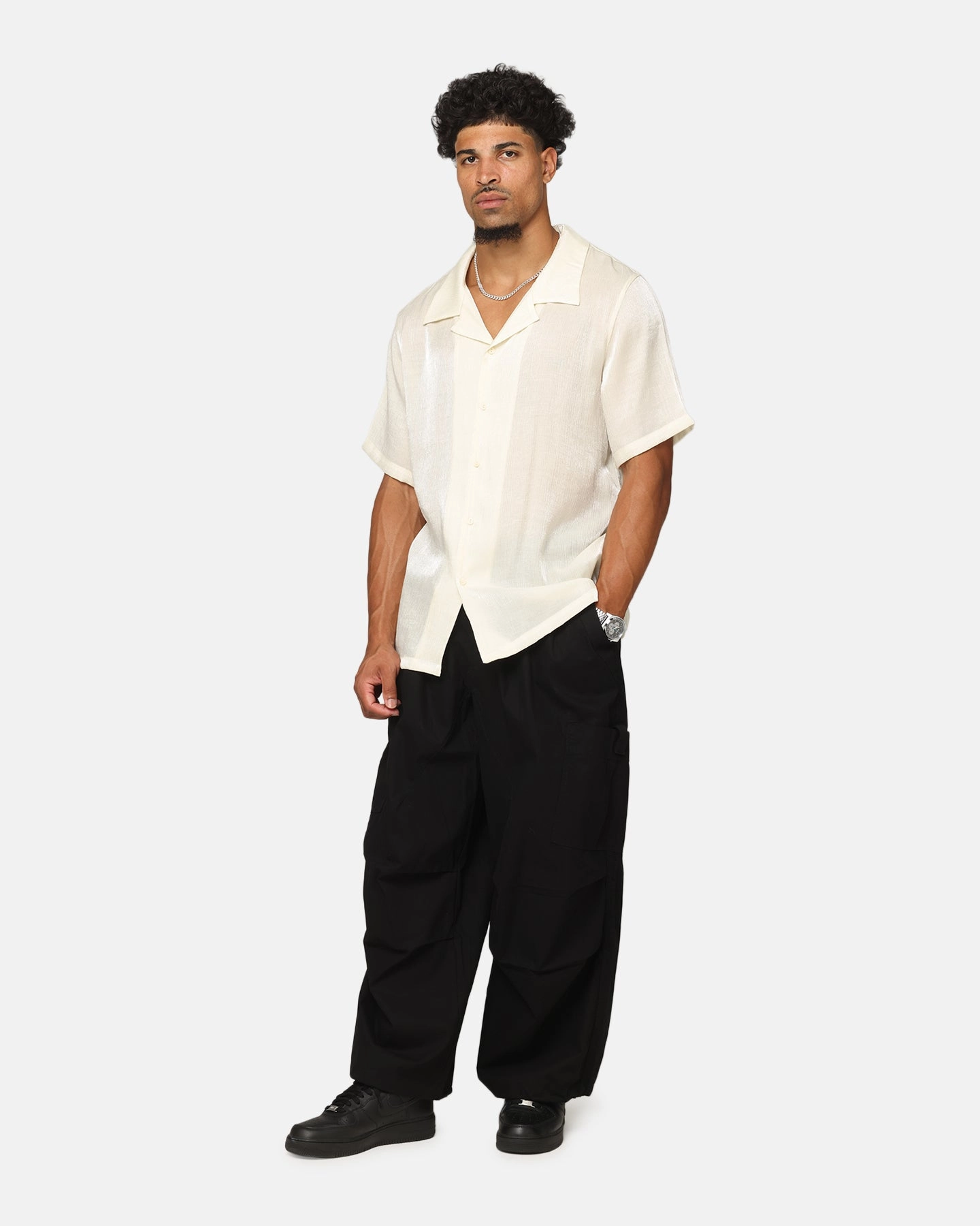 XXIII Diamond Button Up Shirt Off White handmade touch Airflow Ventilation System
