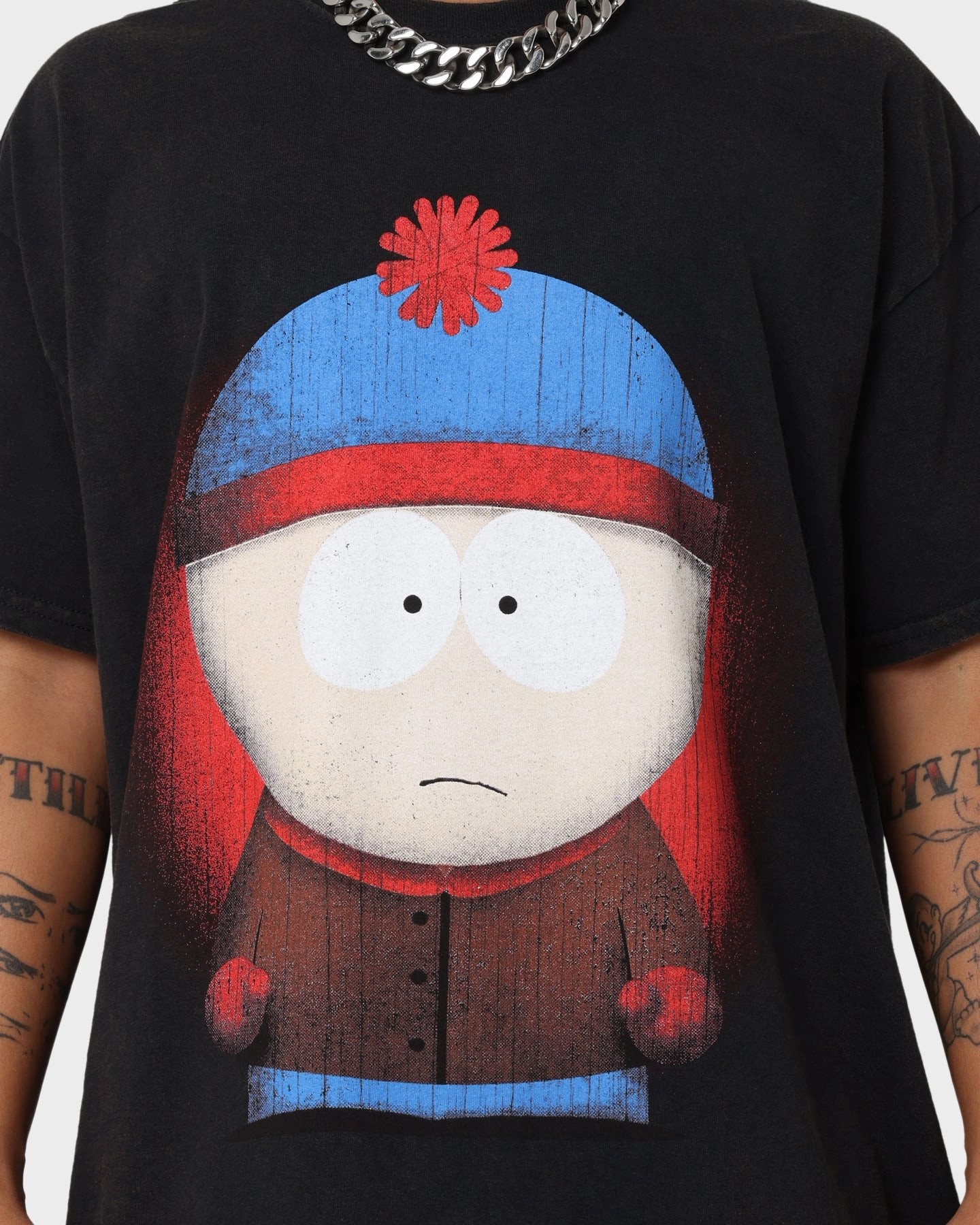 Goat Crew X South Park Stan T-Shirt Black Wash StretchReinforcedArmholes Soft and Light