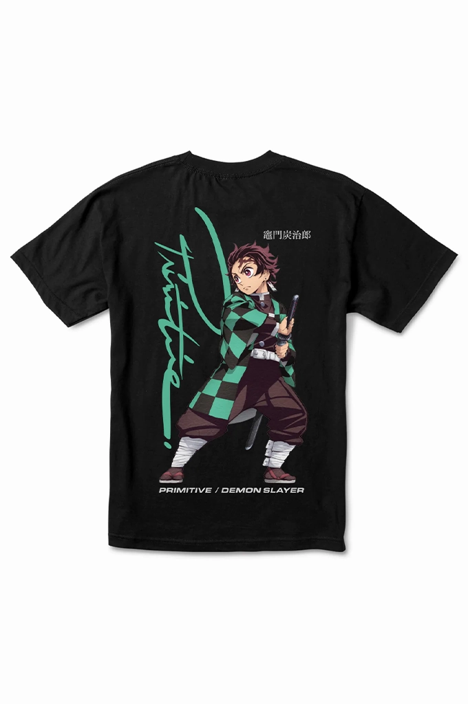 Layered Neckline hypoallergenic Primitive X Demon Slayer Tanjiro Tee