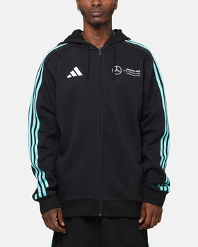 Lightweight Comfort adidas x Mercedes-AMG PETRONAS Formula One F1 DNA Full-Zip Hoodie Black/White