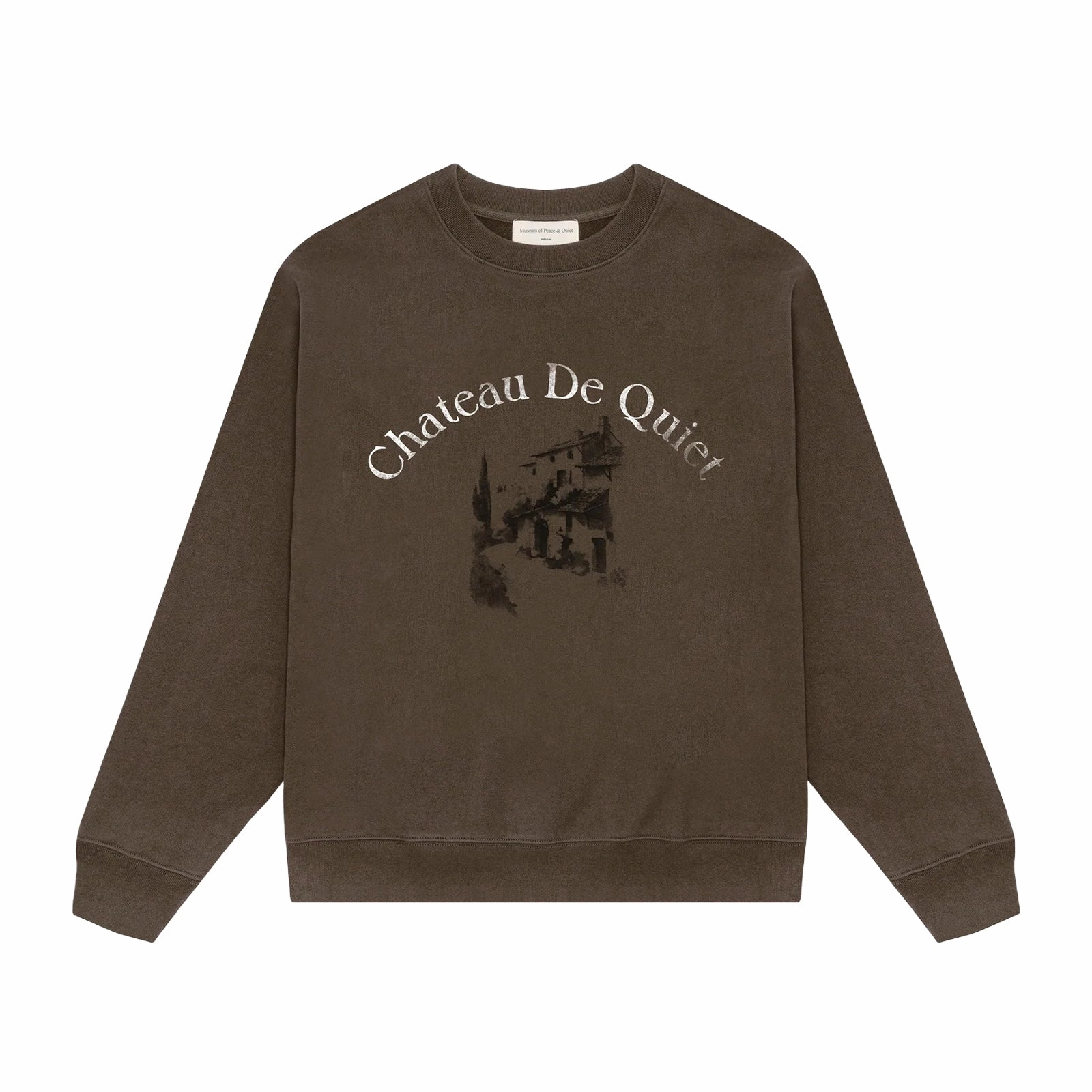 brooch accents Museum Of Peace And Quiet Chateau Crewneck 'Brown'