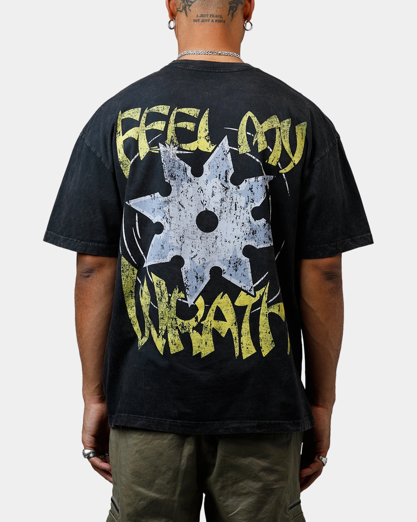 MoistureControlFibers 73 Studio Lets Fighting Love Heavyweight T-Shirt Black Acidwash