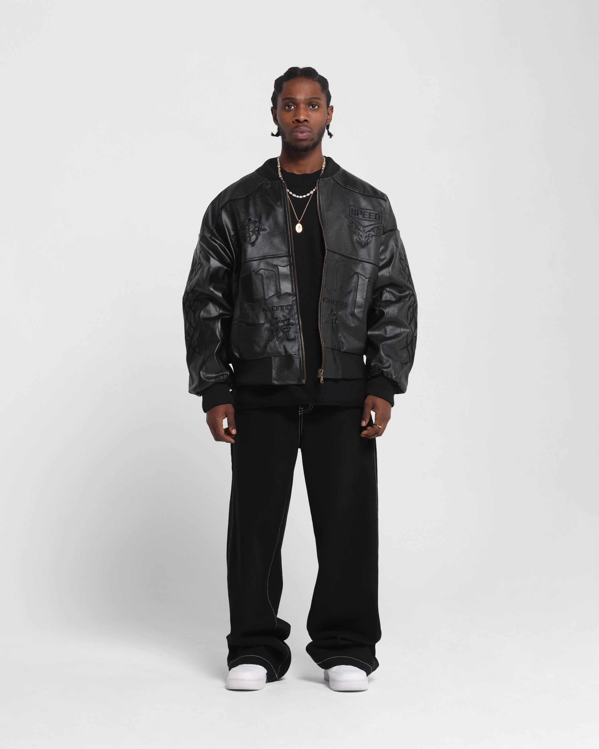 Loiter Tokyo Drift Vegan Leather Jacket Black Engineer Street Ready