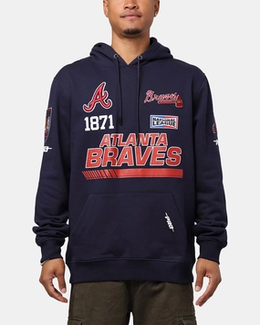 Pro Standard Atlanta Braves Fast Lane Hoodie Midnight Navy elderly people moonlight