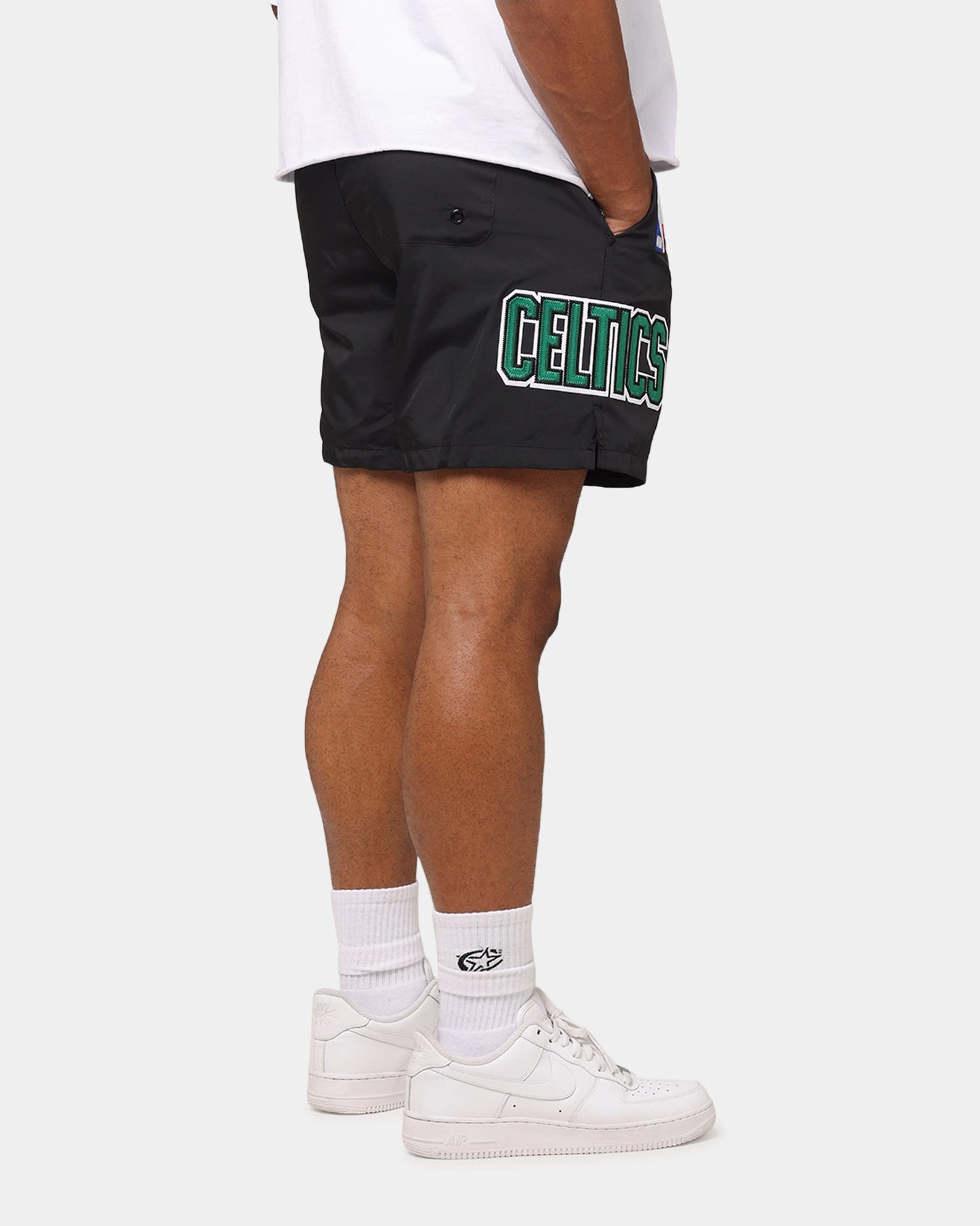 hat present for her Pro Standard Boston Celtics Classic Woven Shorts Black