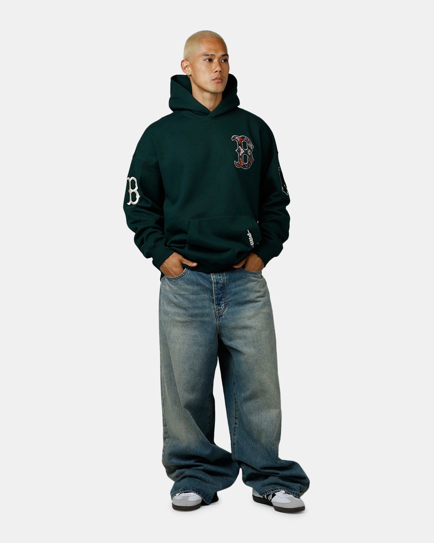 Circulate Softshell Fabric Pro Standard Boston Red Sox Tapestry 2.0 Hoodie Dark Green