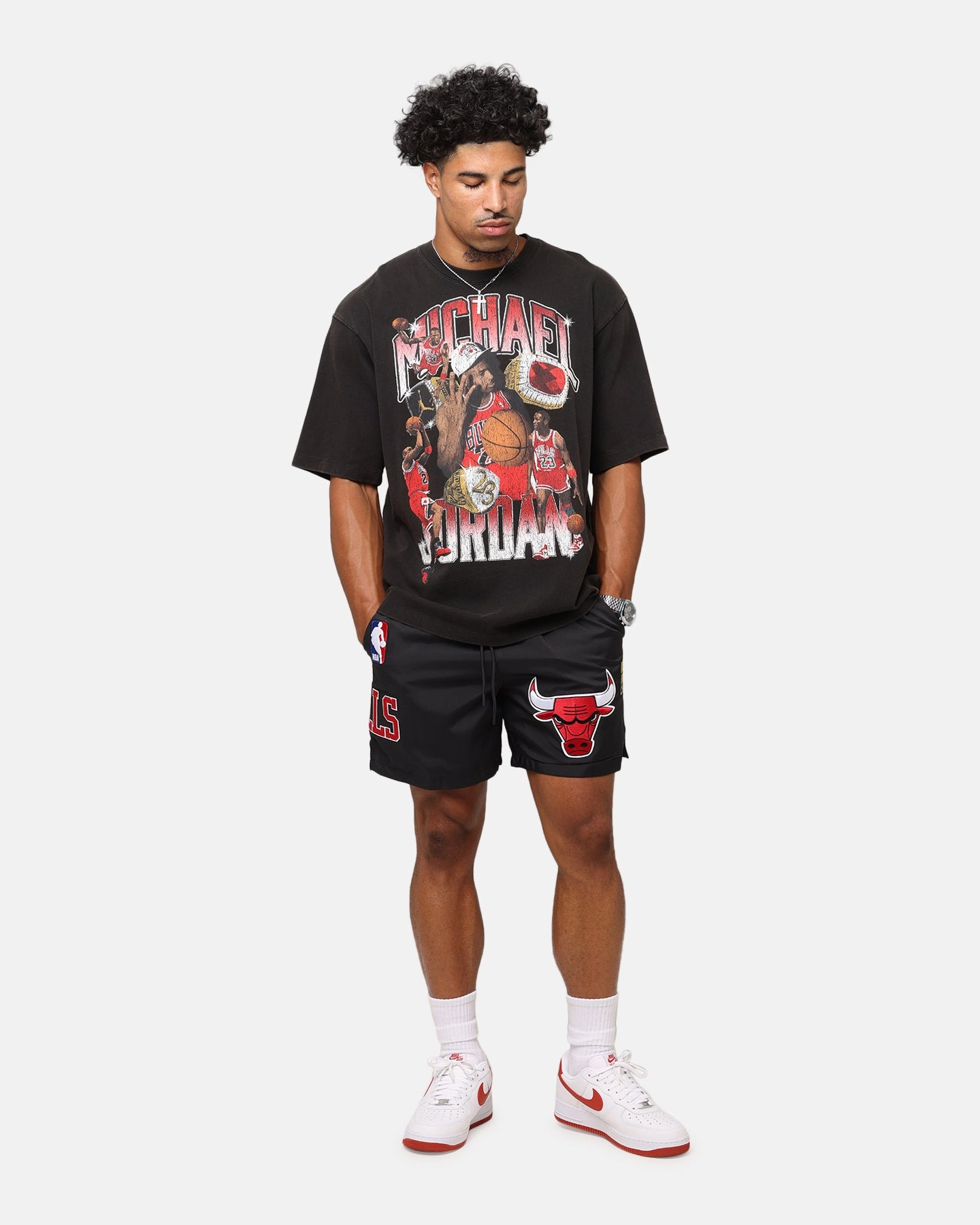 Pro Standard Chicago Bulls Classic Woven Shorts Black Move Friendly Sporty Vibes