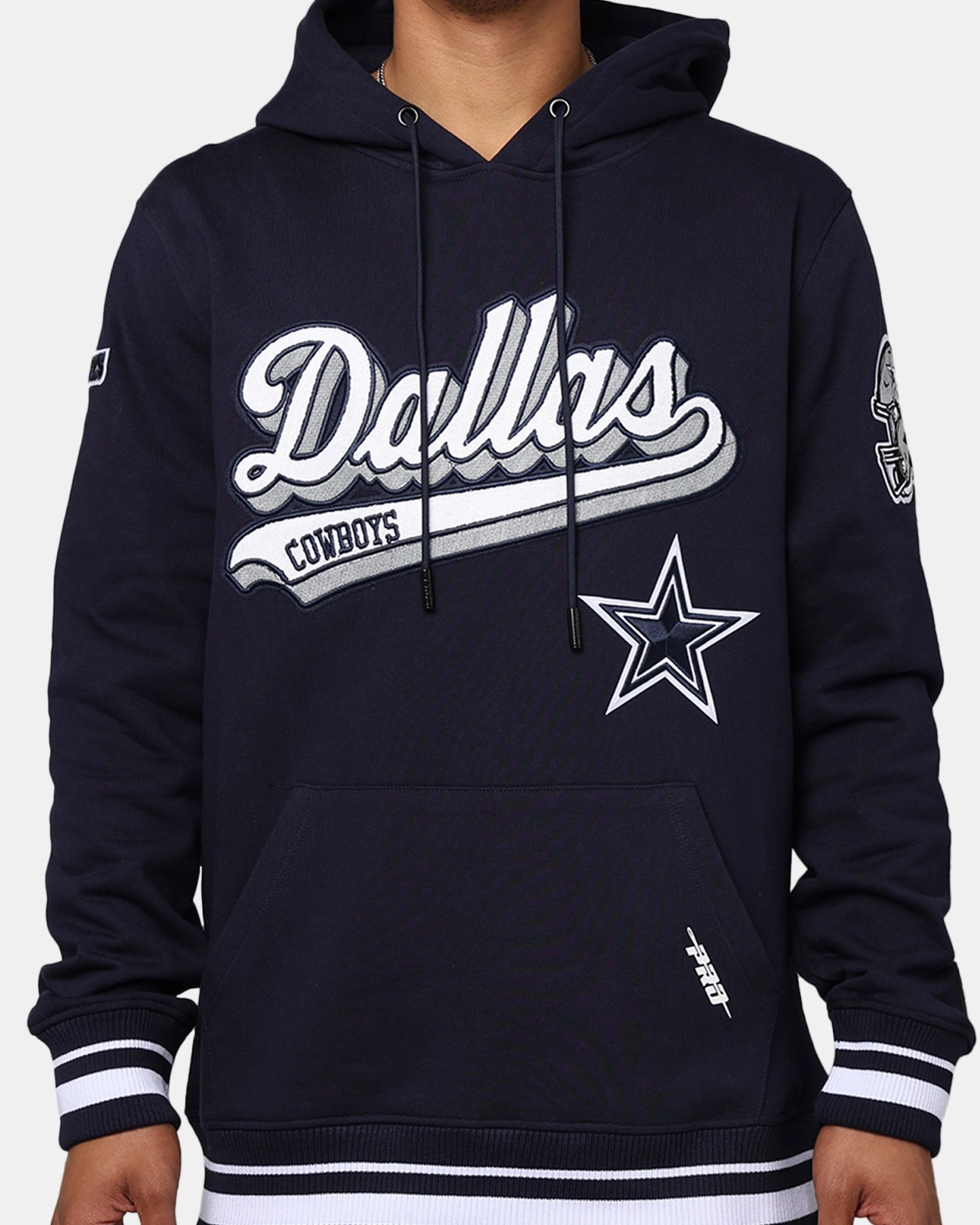 Serve Pro Standard Dallas Cowboys Fleece Pullover Hoodie Midnight Navy