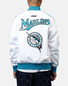Pro Standard Florida Marlins Double Knit Jacket White city lights Lightweight Comfort