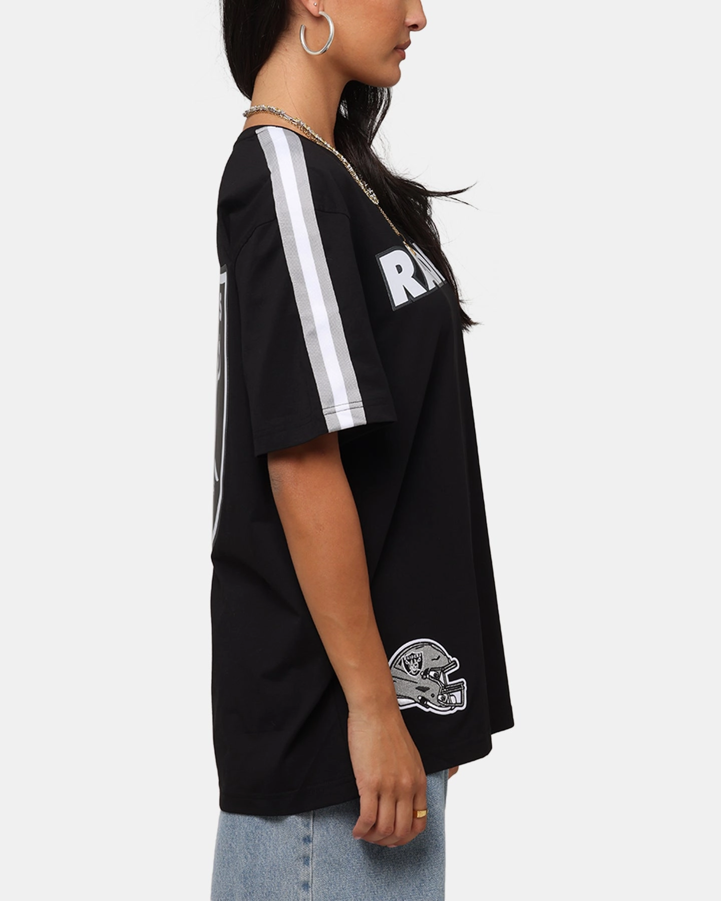 Outdoor Style Pro Standard Las Vegas Raiders Classic Mesh Striped T-Shirt Black/Grey