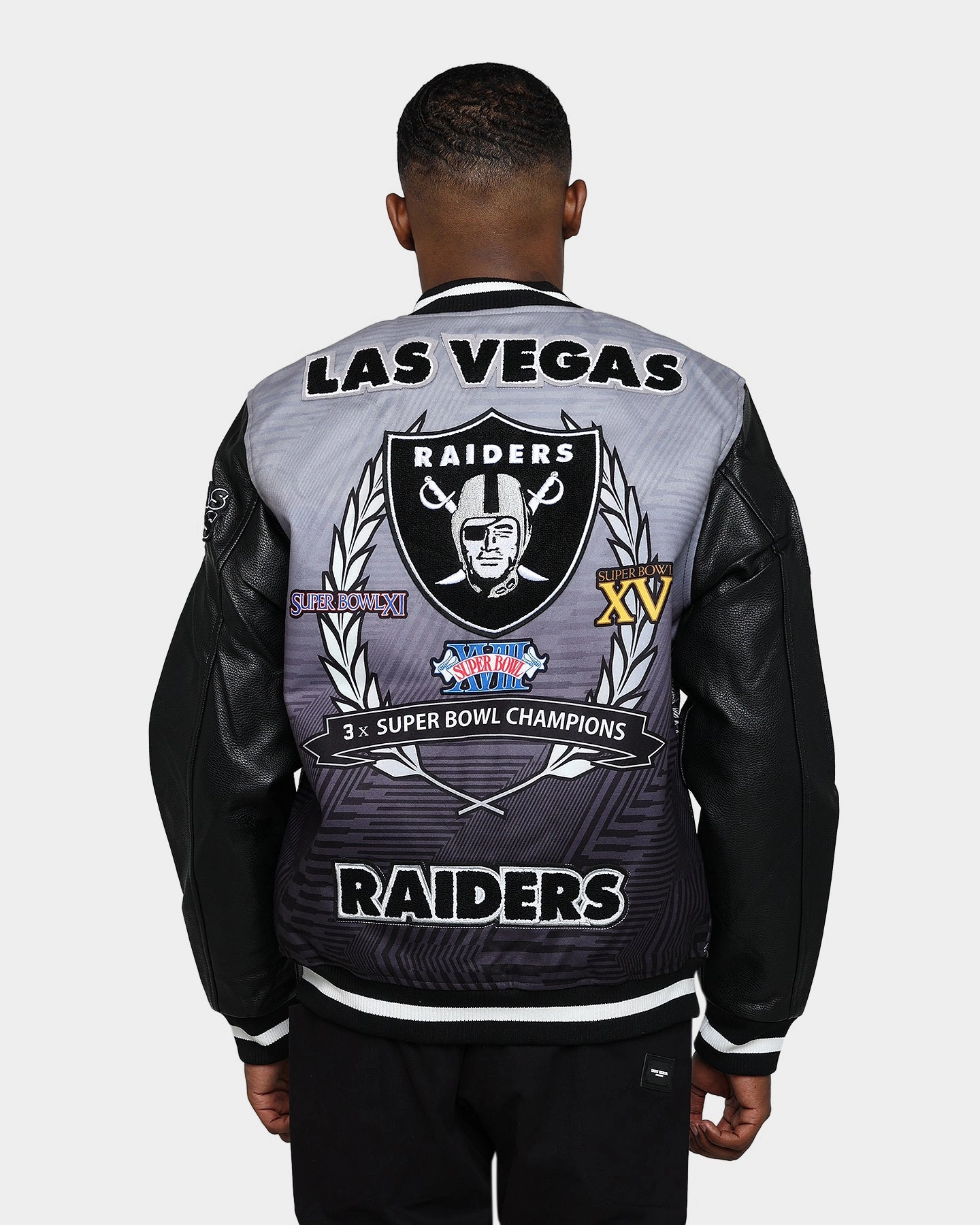 Sleeveless suitable for individual sports Pro Standard Las Vegas Raiders Remix Varsity Jacket Black