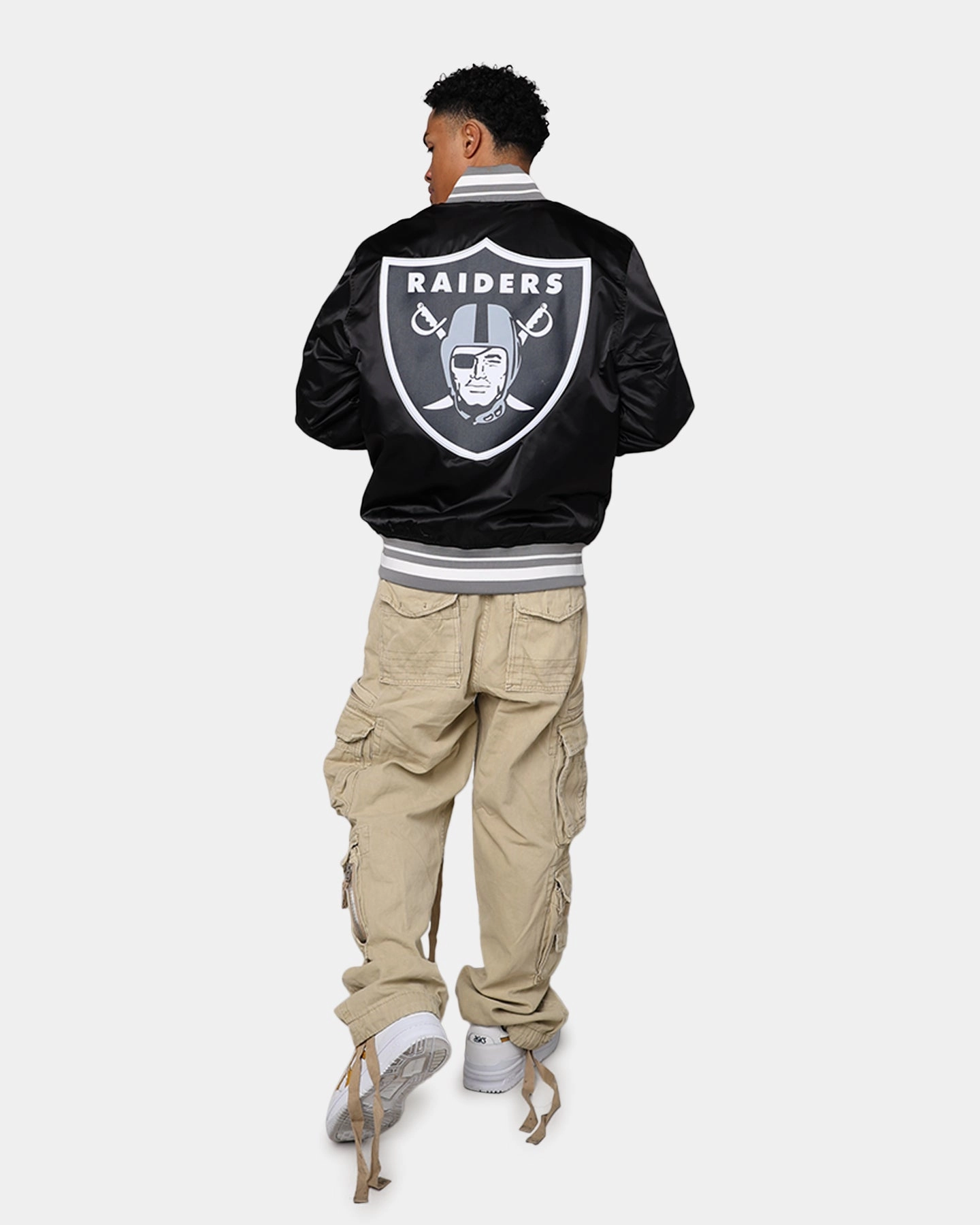 Lip-gloss Pro Standard Las Vegas Raiders Rib Satin Jacket Black/Grey
