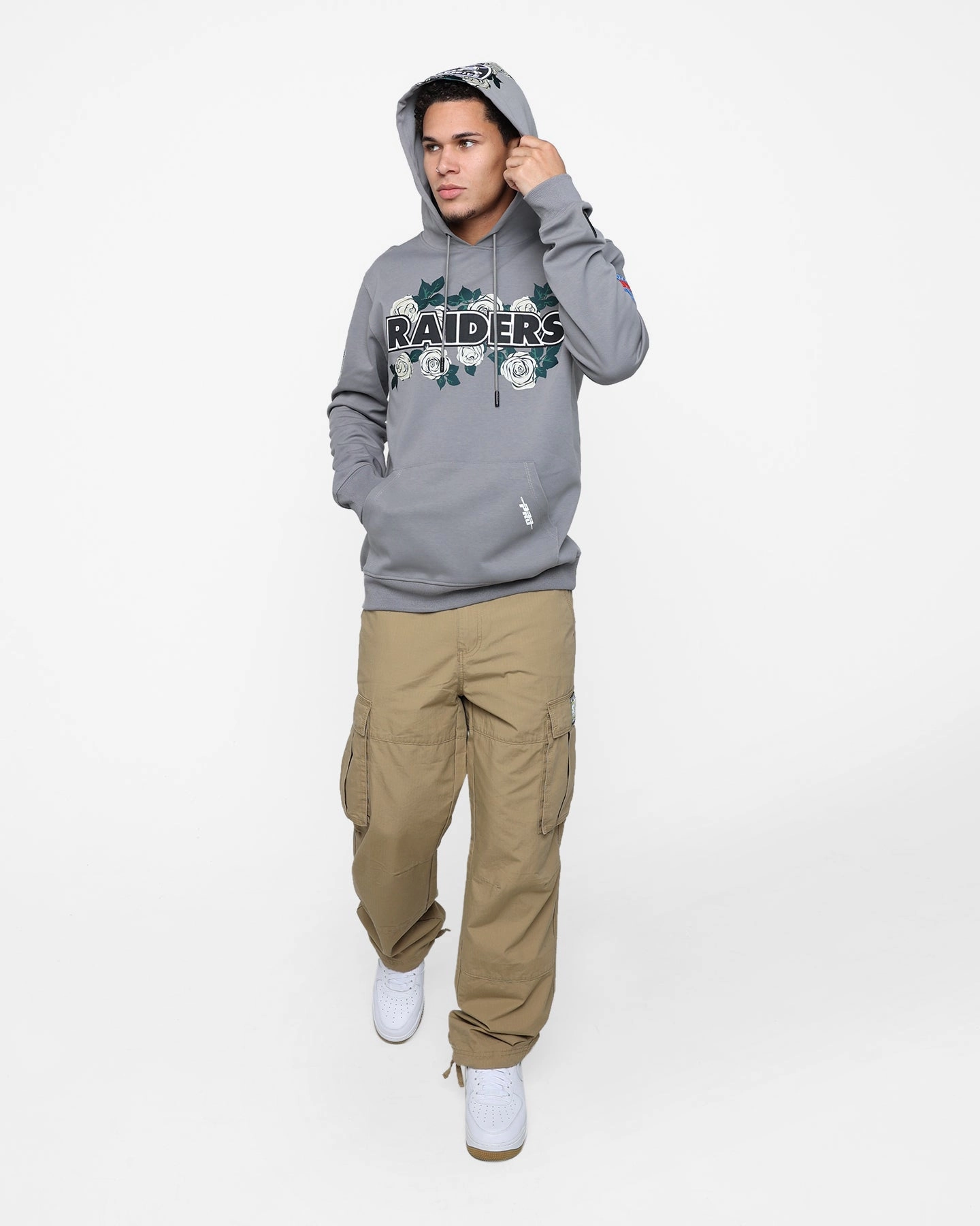 Advice Pro Standard Las Vegas Raiders Roses Hoodie Grey