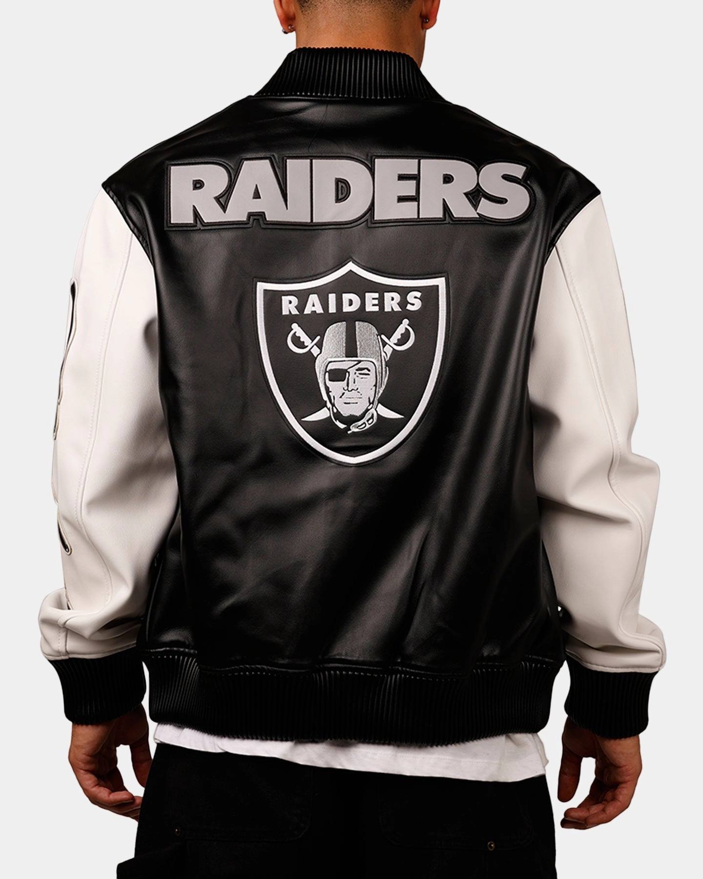 Pro Standard Las Vegas Raiders Varsity Jacket Black Potential practice session