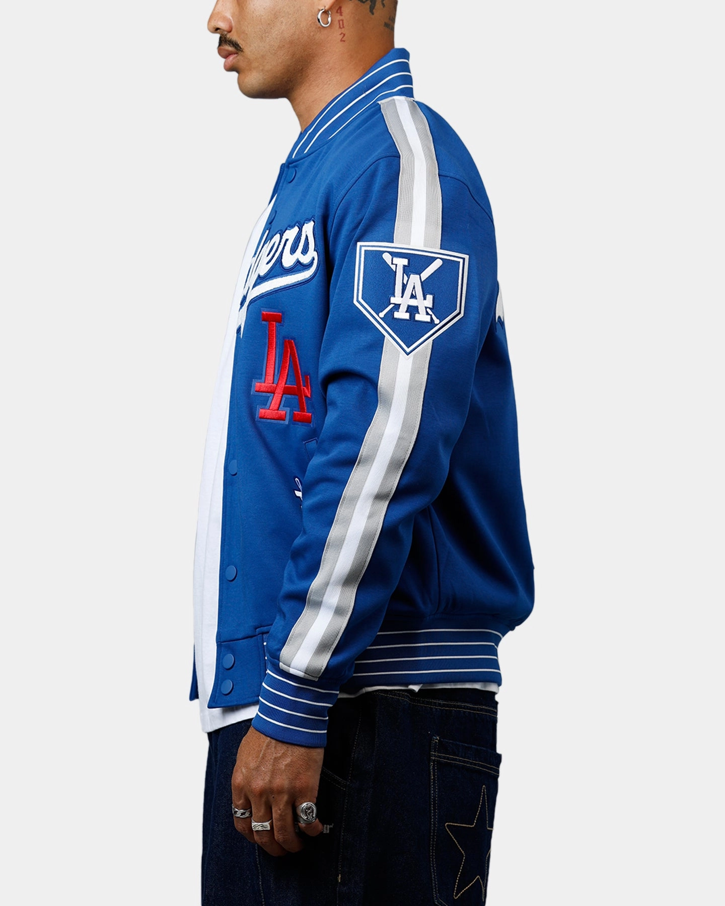 heirloom Windproof Jacket Pro Standard Los Angeles Dodgers Double Knit Jacket Blue