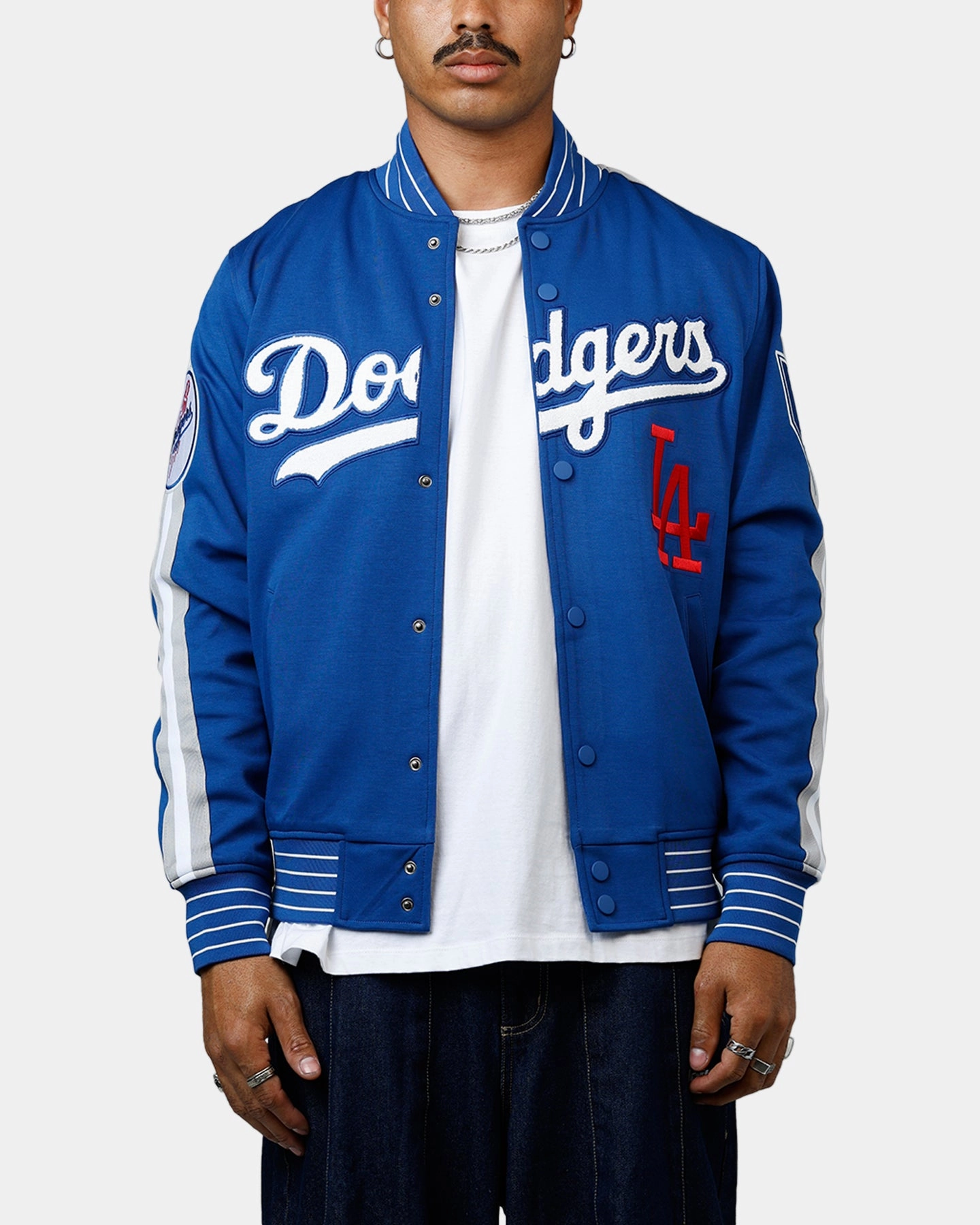 Pro Standard Los Angeles Dodgers Double Knit Jacket Blue Winter Outer Layer