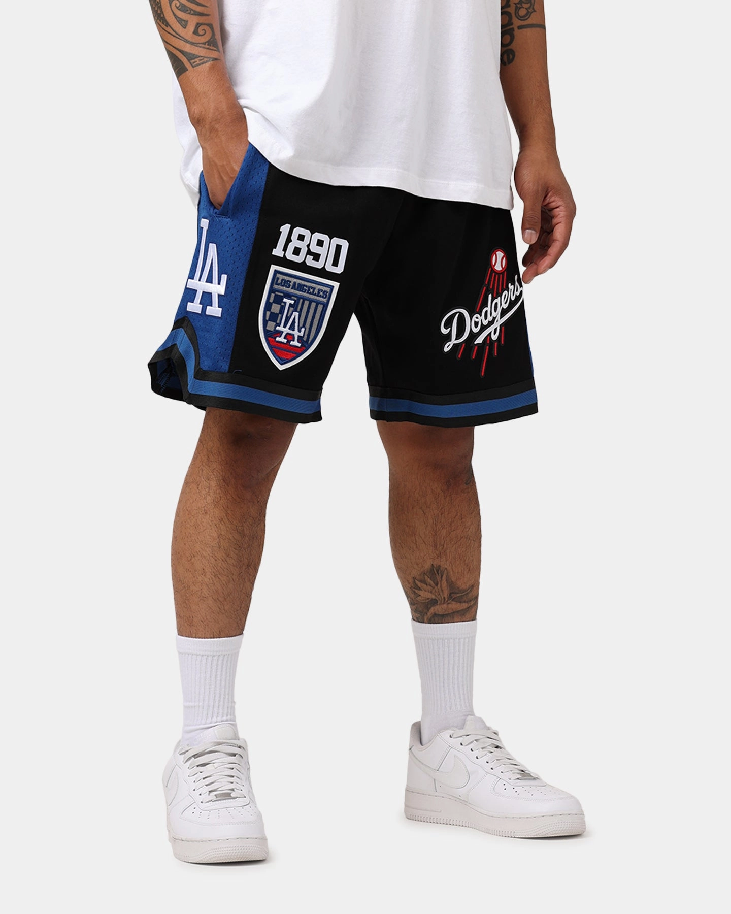 Pro Standard Los Angeles Dodgers Fast Lane Dark 2.0 Shorts Black/Blue tall size