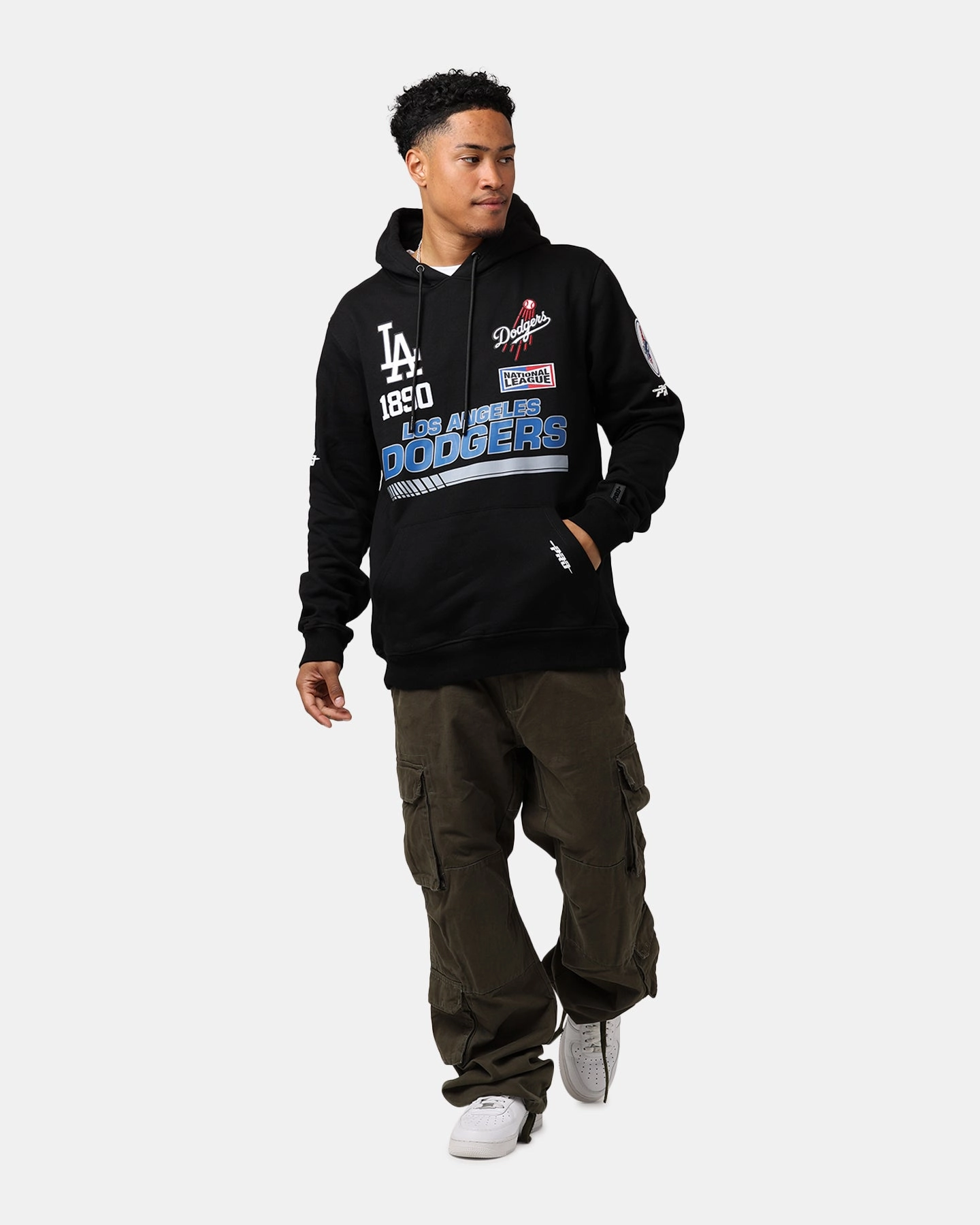 Pro Standard Los Angeles Dodgers Fast Lane Hoodie Black Seamless Integration Flex Mobility System