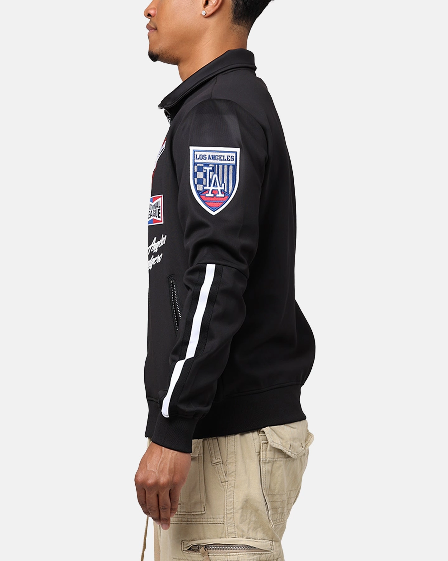Pro Standard Los Angeles Dodgers Fast Lane Track Jacket Black Support